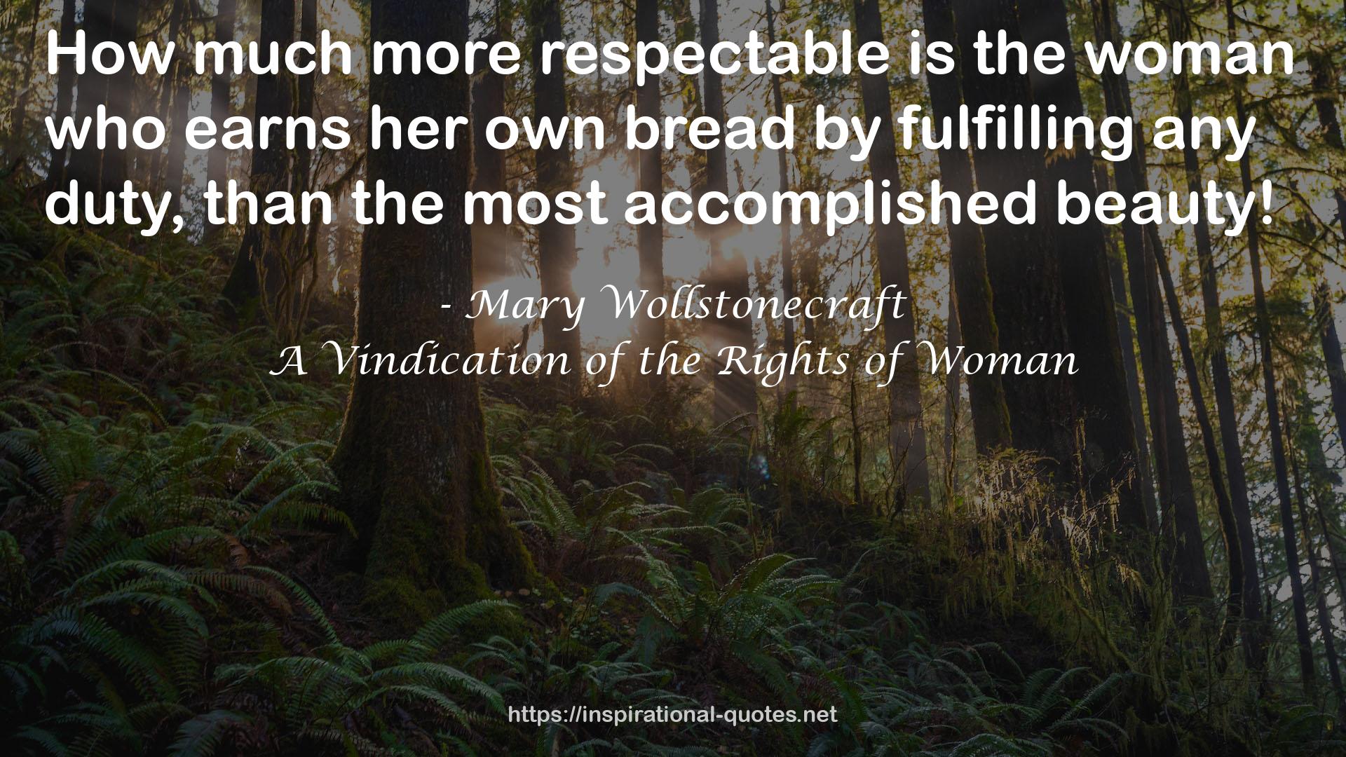 A Vindication of the Rights of Woman QUOTES