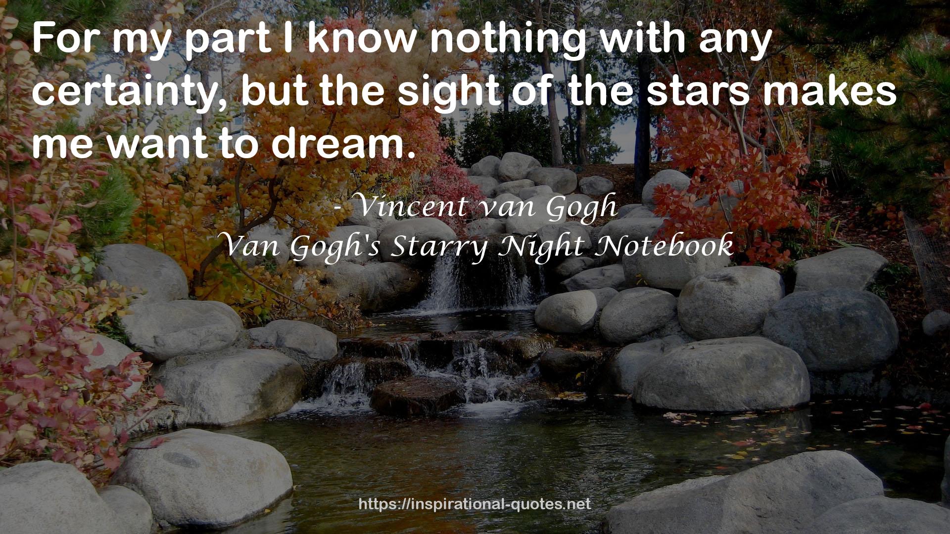Van Gogh's Starry Night Notebook QUOTES