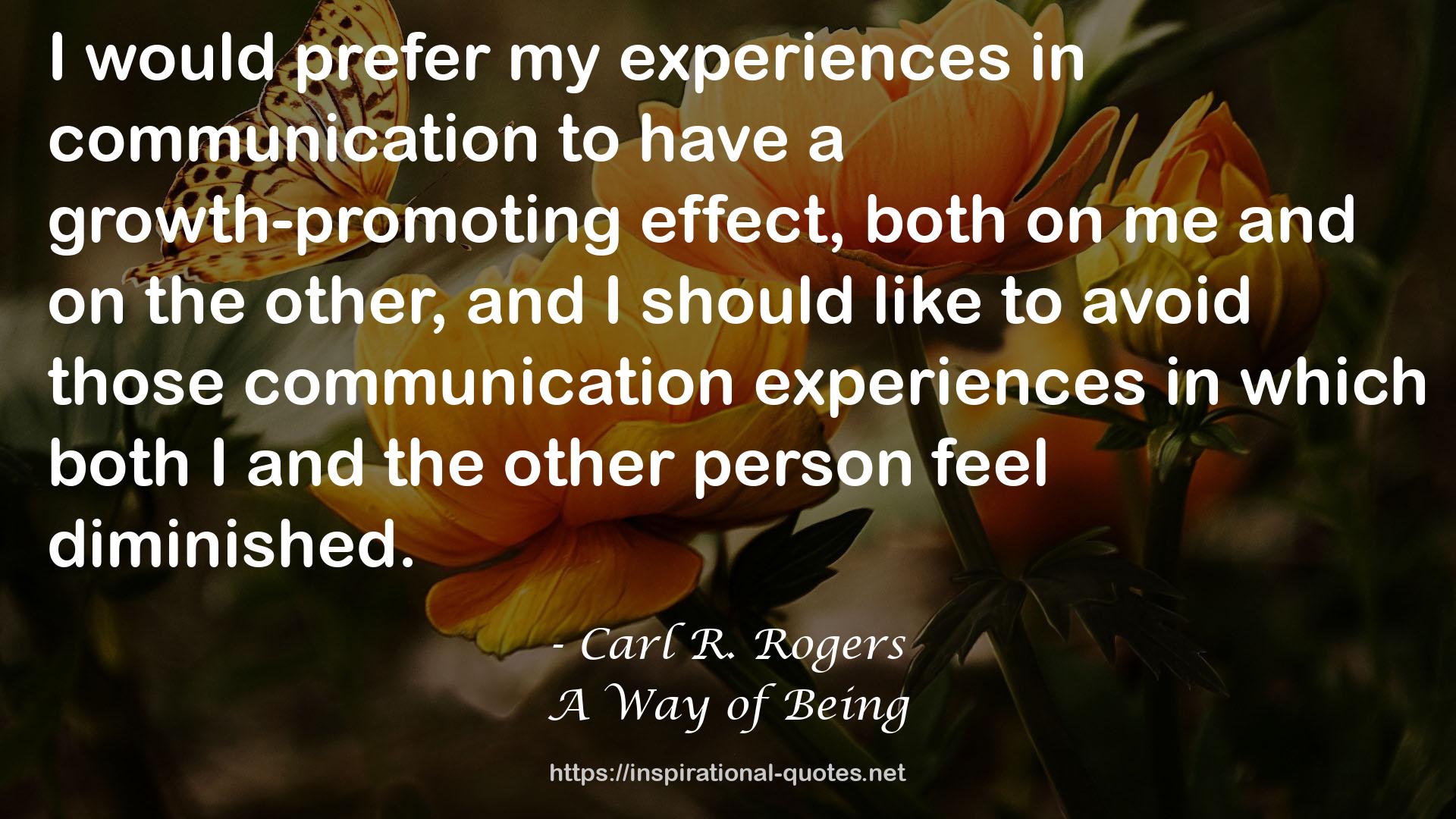 those communication experiences  QUOTES