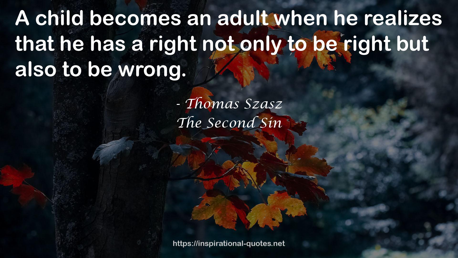 The Second Sin QUOTES