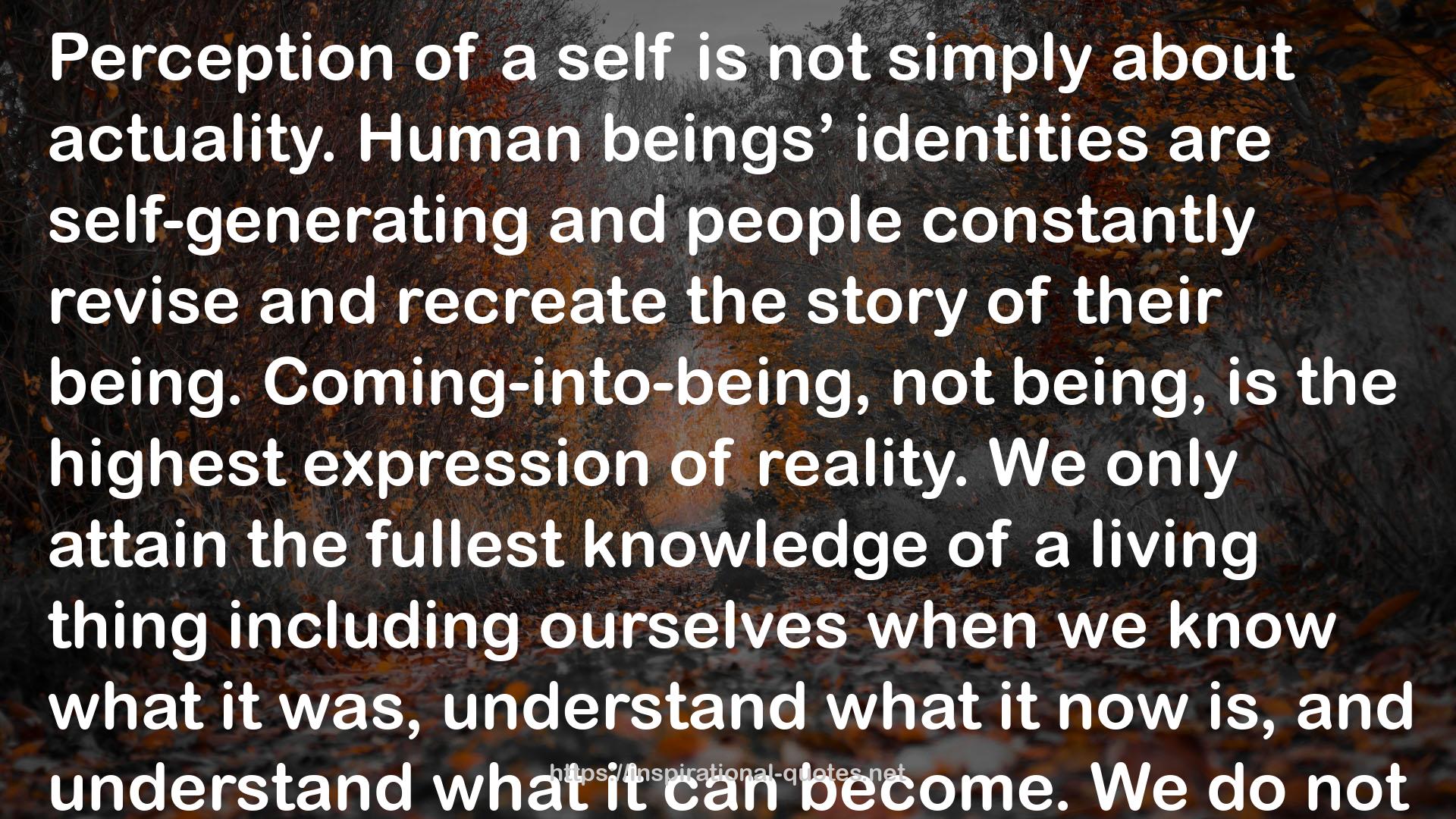 Human beings’ identities  QUOTES