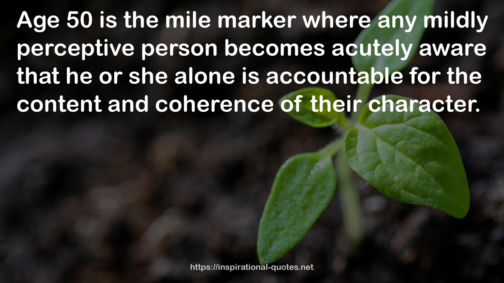 the mile marker  QUOTES