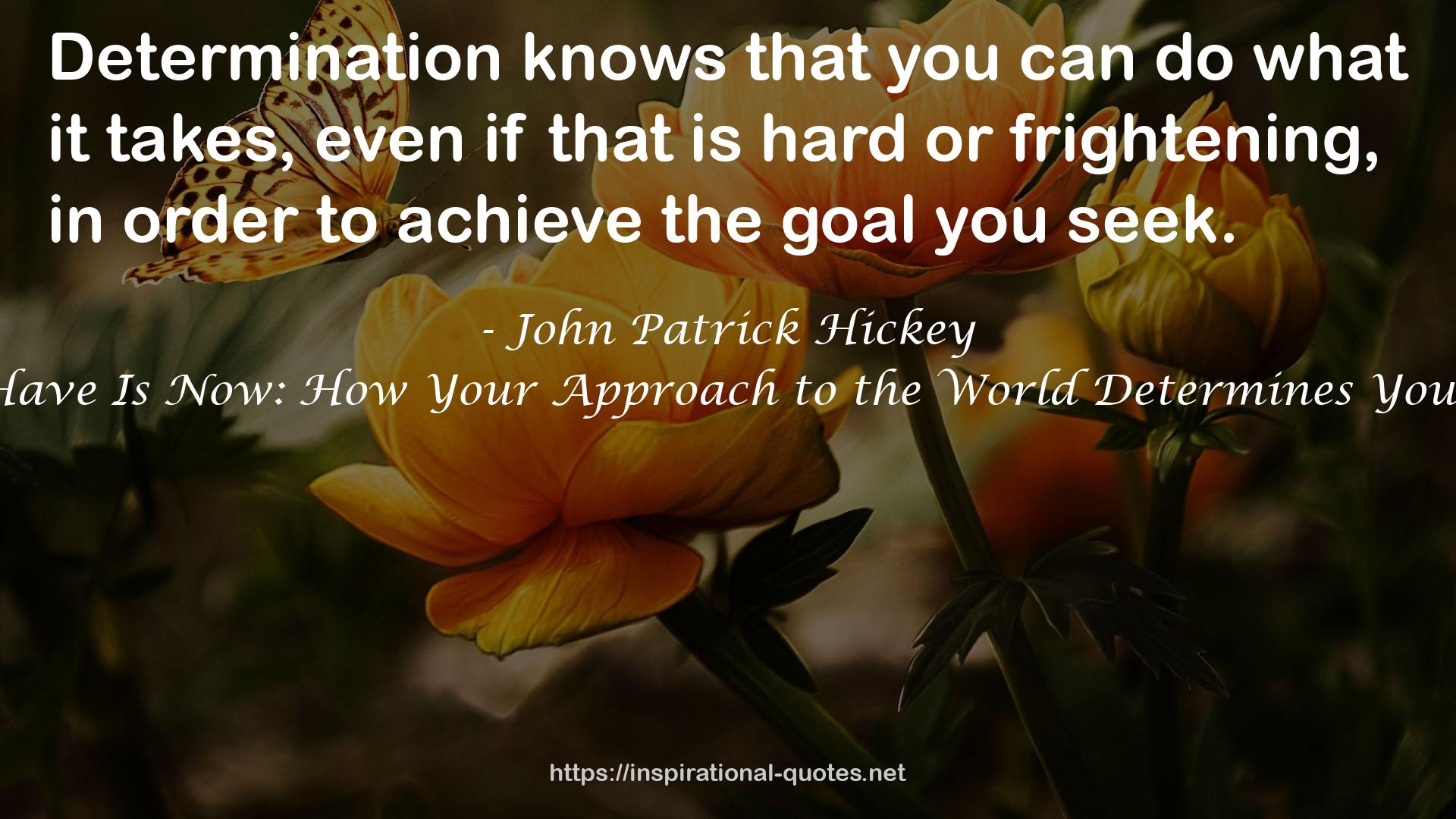All You Have Is Now: How Your Approach to the World Determines Your Destiny QUOTES