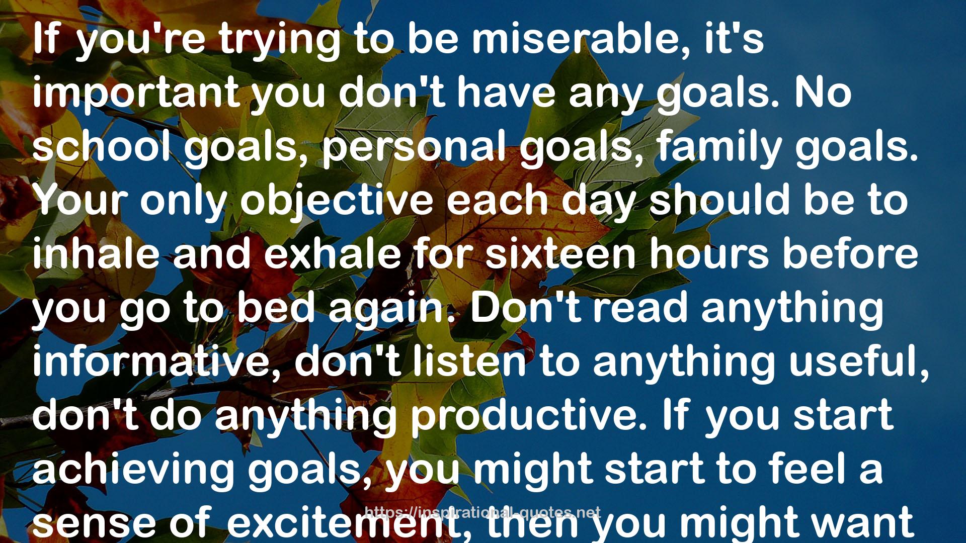 your miserable mornings  QUOTES