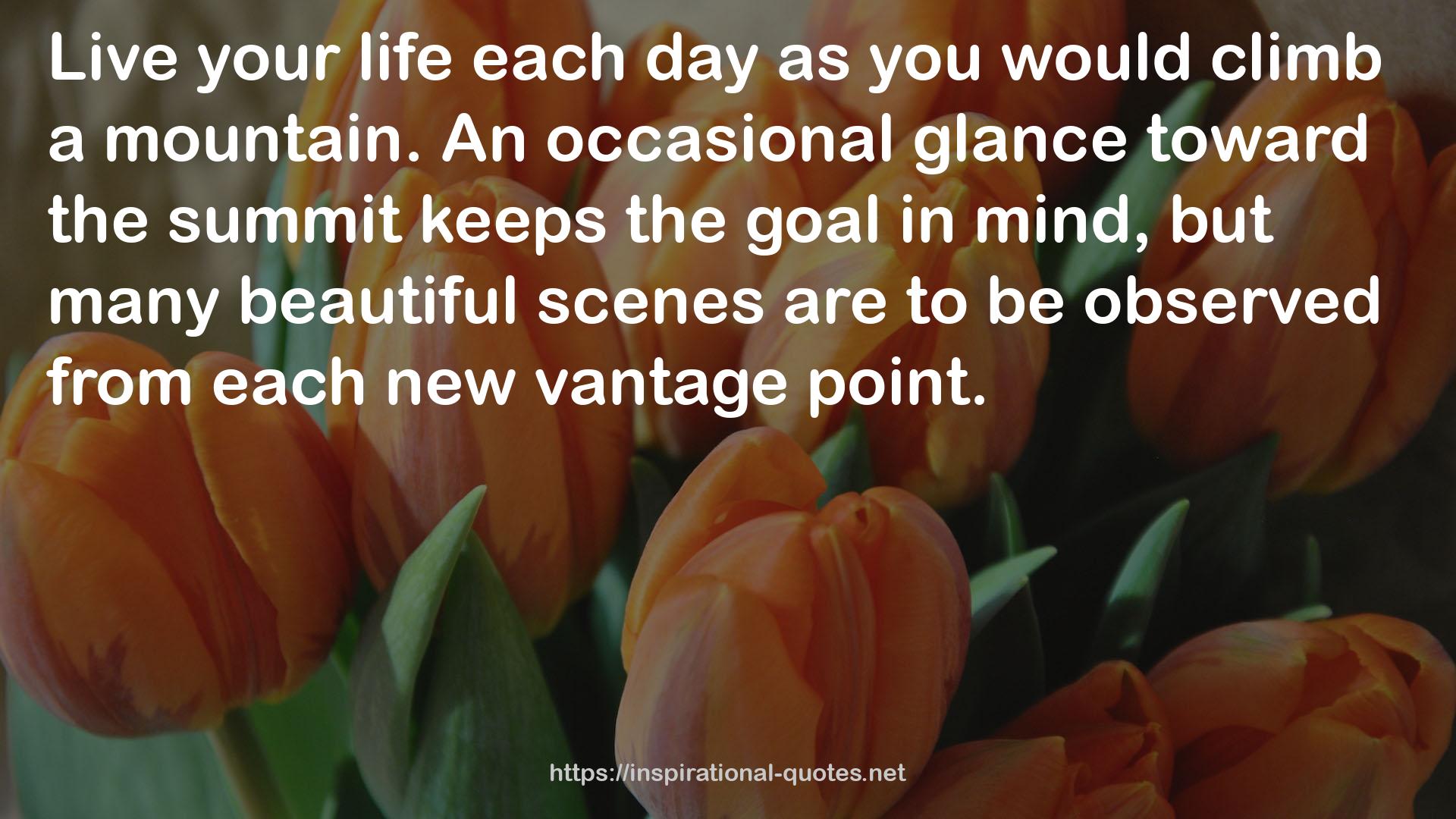 An occasional glance  QUOTES