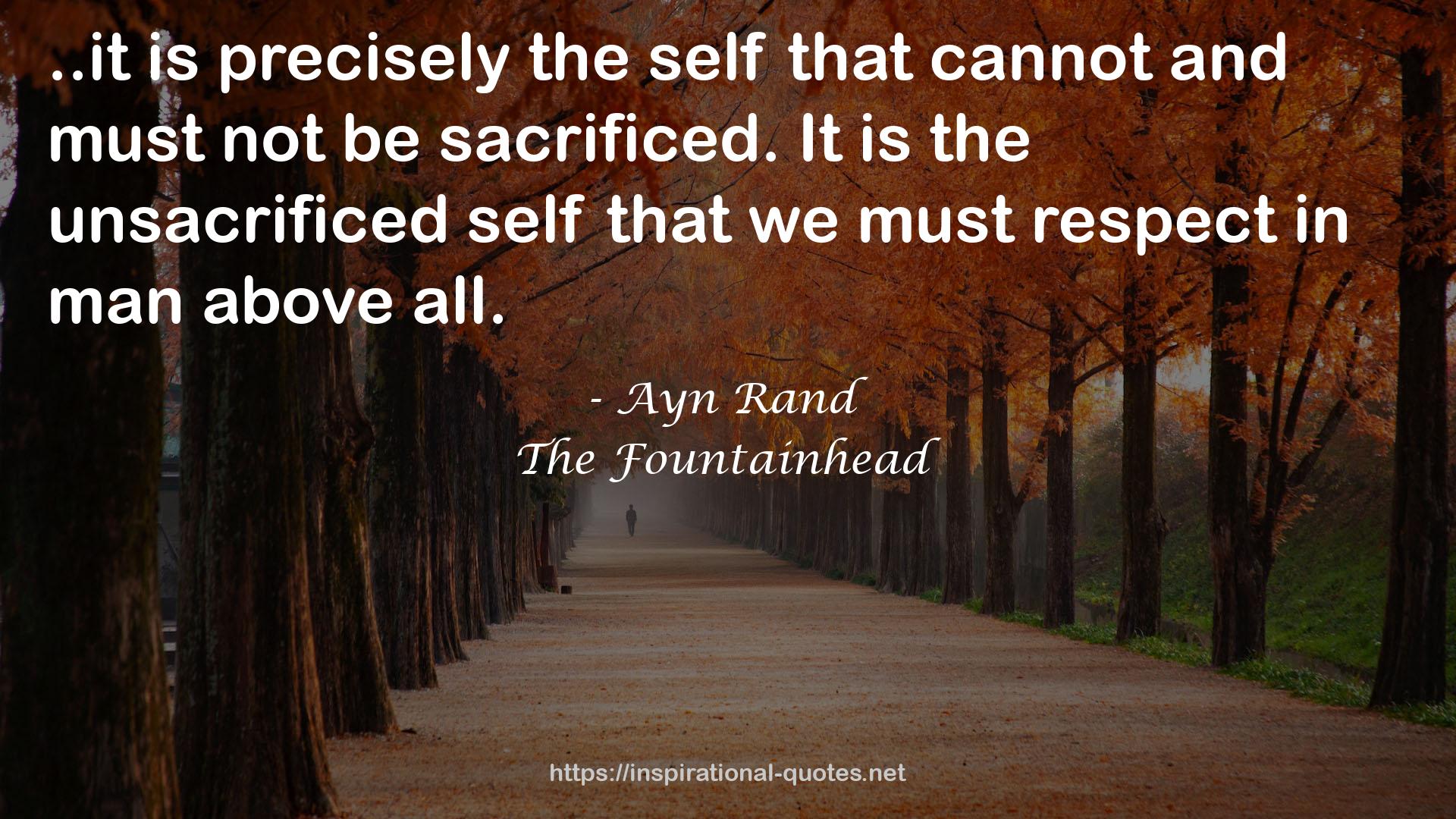 the unsacrificed self  QUOTES