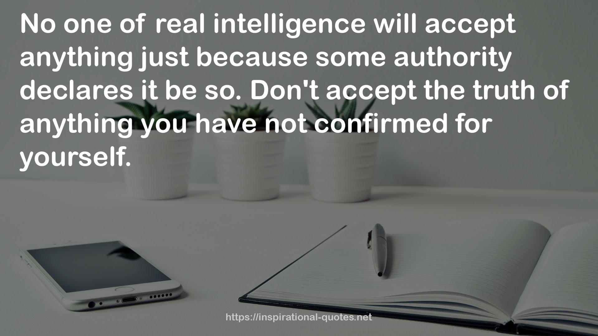 real intelligence  QUOTES