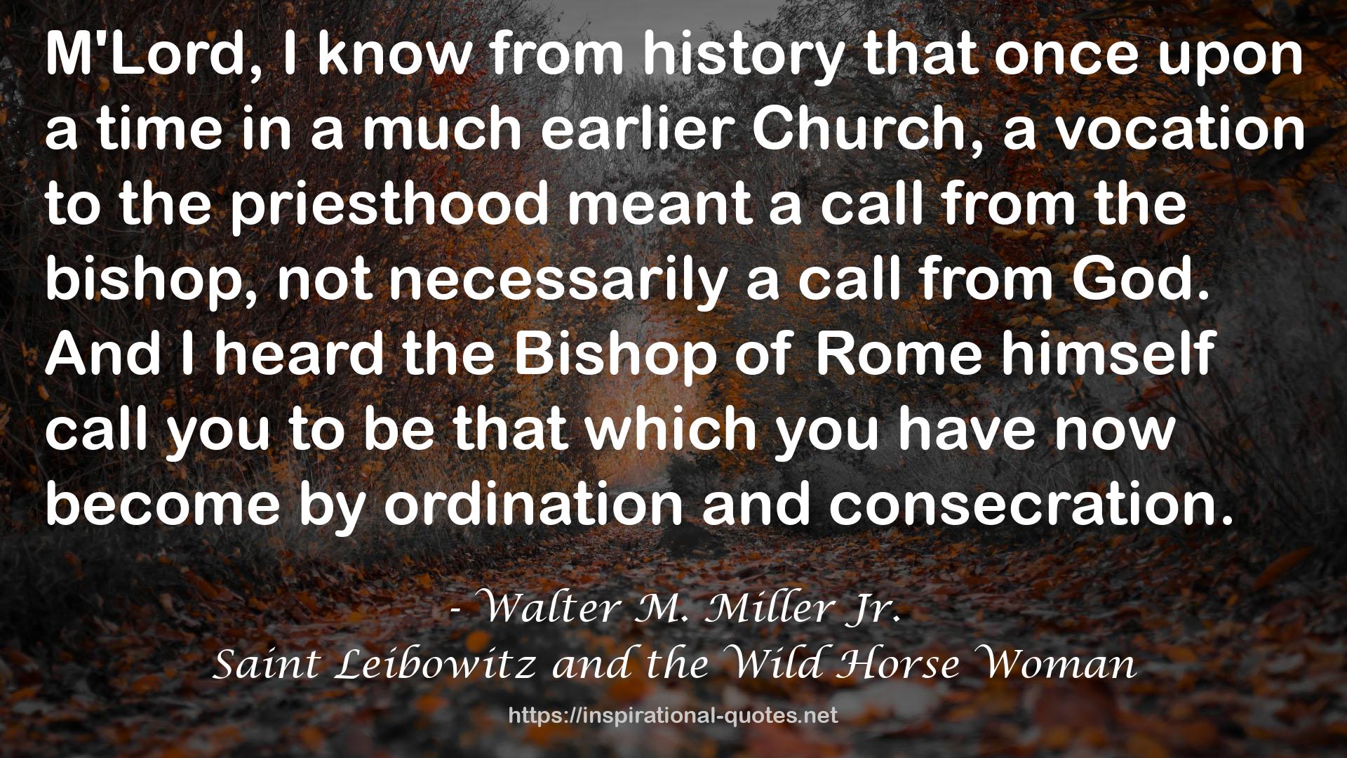 Saint Leibowitz and the Wild Horse Woman QUOTES