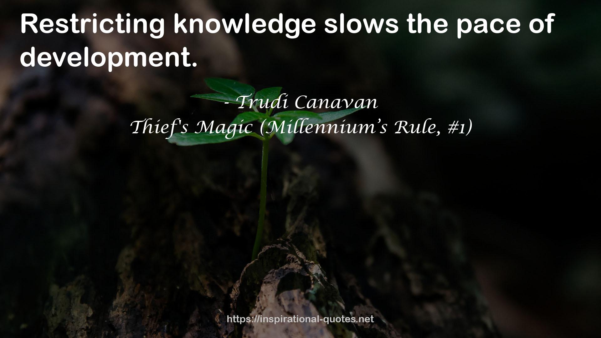 Thief's Magic (Millennium’s Rule, #1) QUOTES