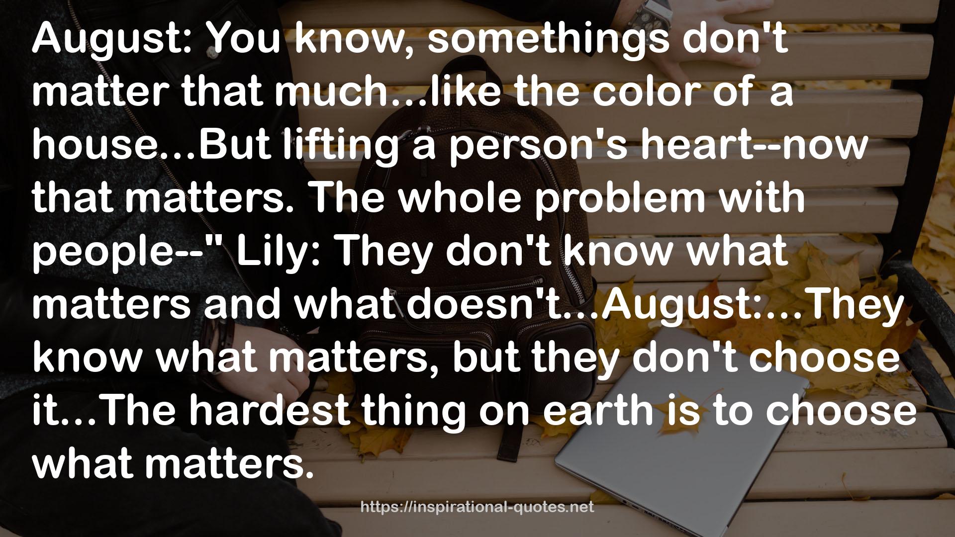 Lily: They  QUOTES