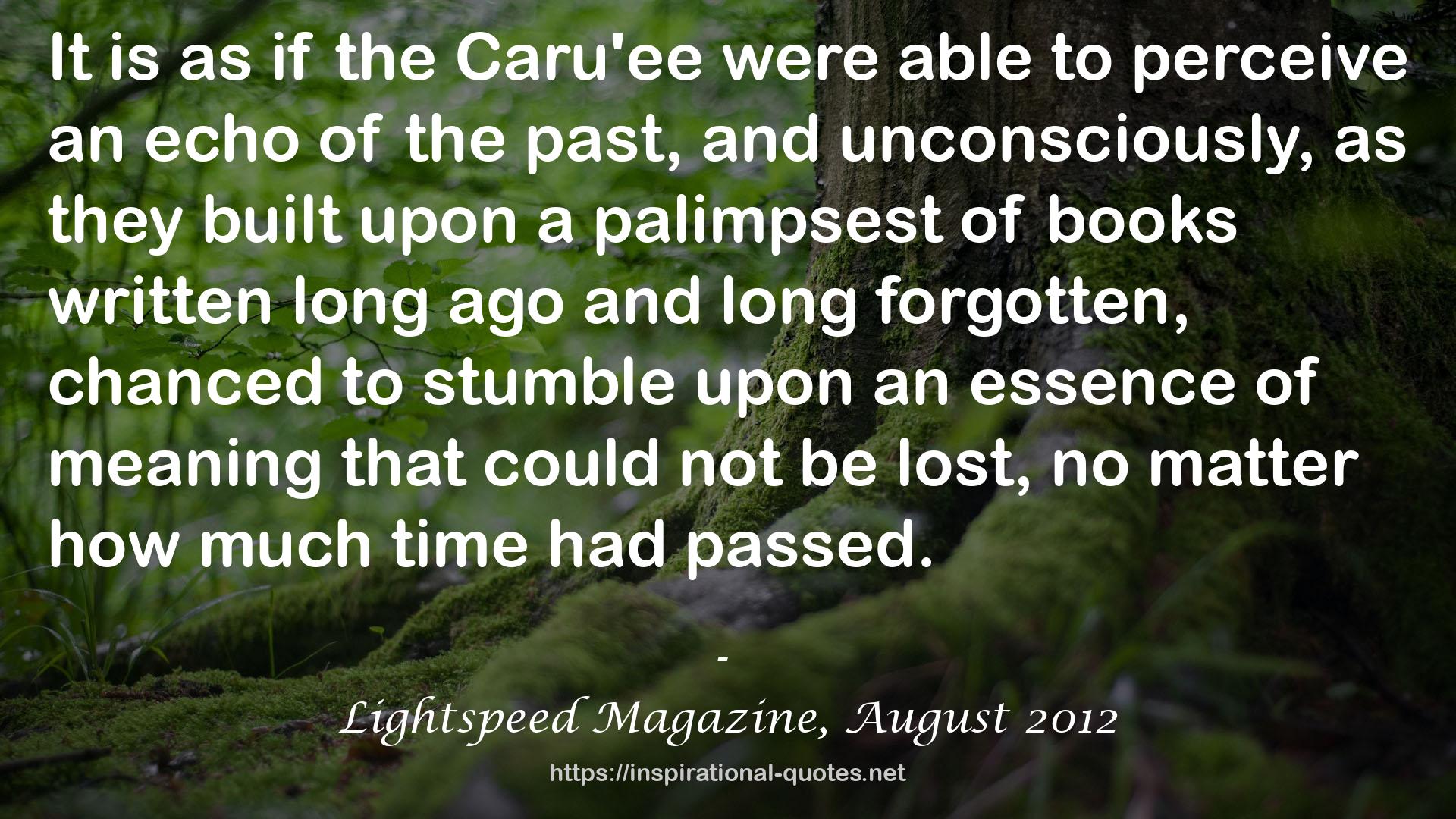 Lightspeed Magazine, August 2012 QUOTES