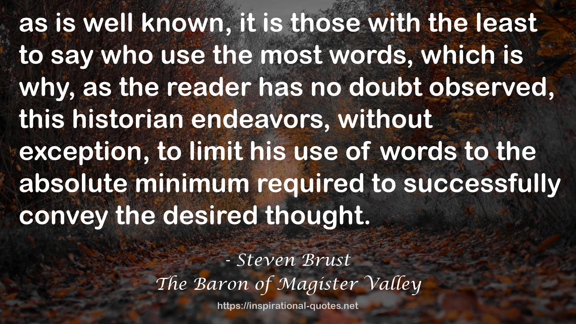 The Baron of Magister Valley QUOTES