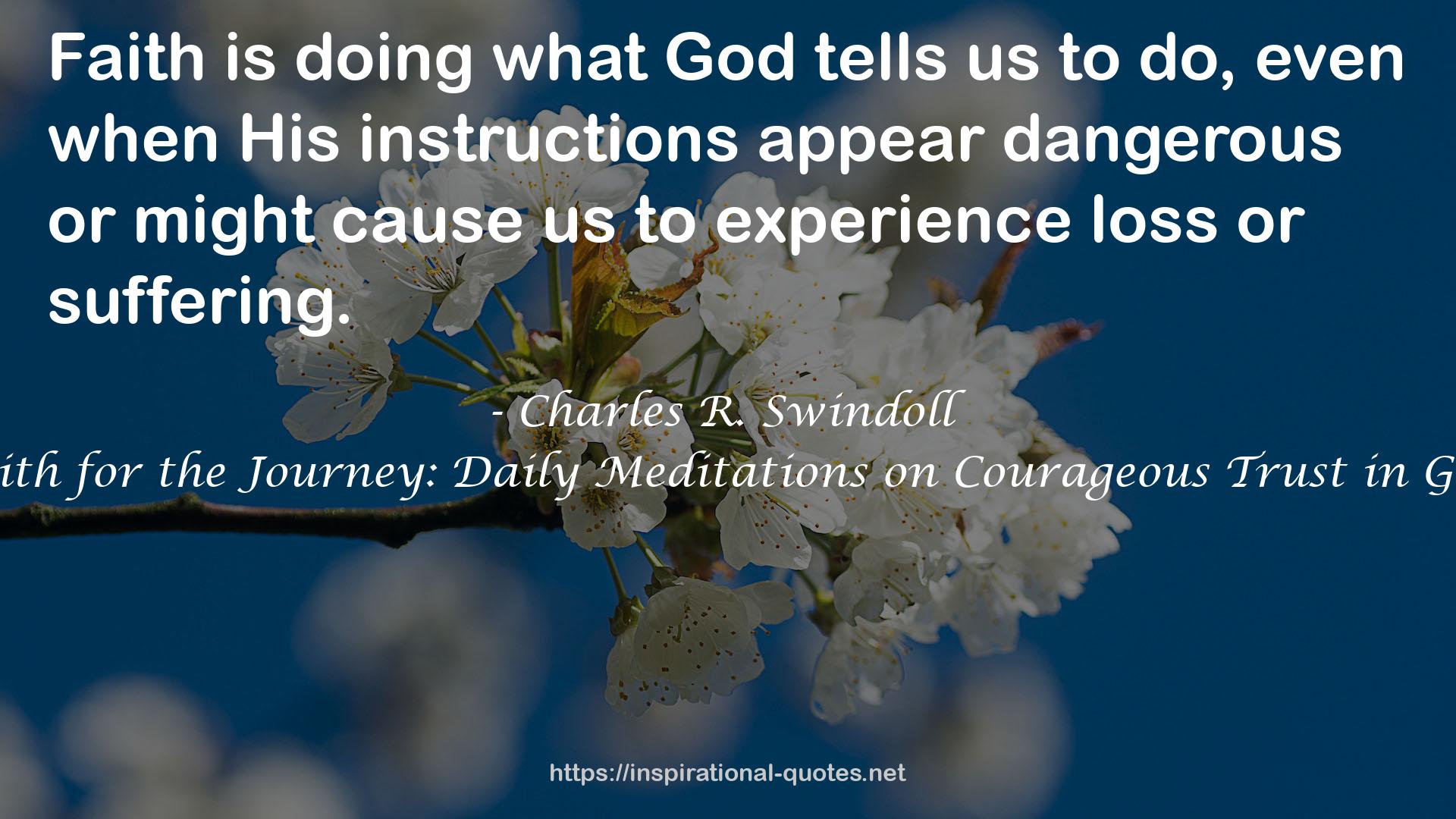 Faith for the Journey: Daily Meditations on Courageous Trust in God QUOTES