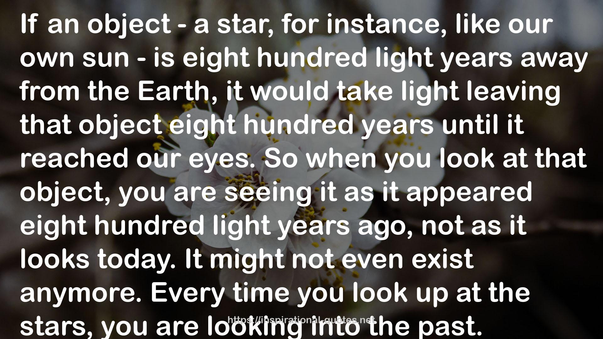 eight hundred light years  QUOTES