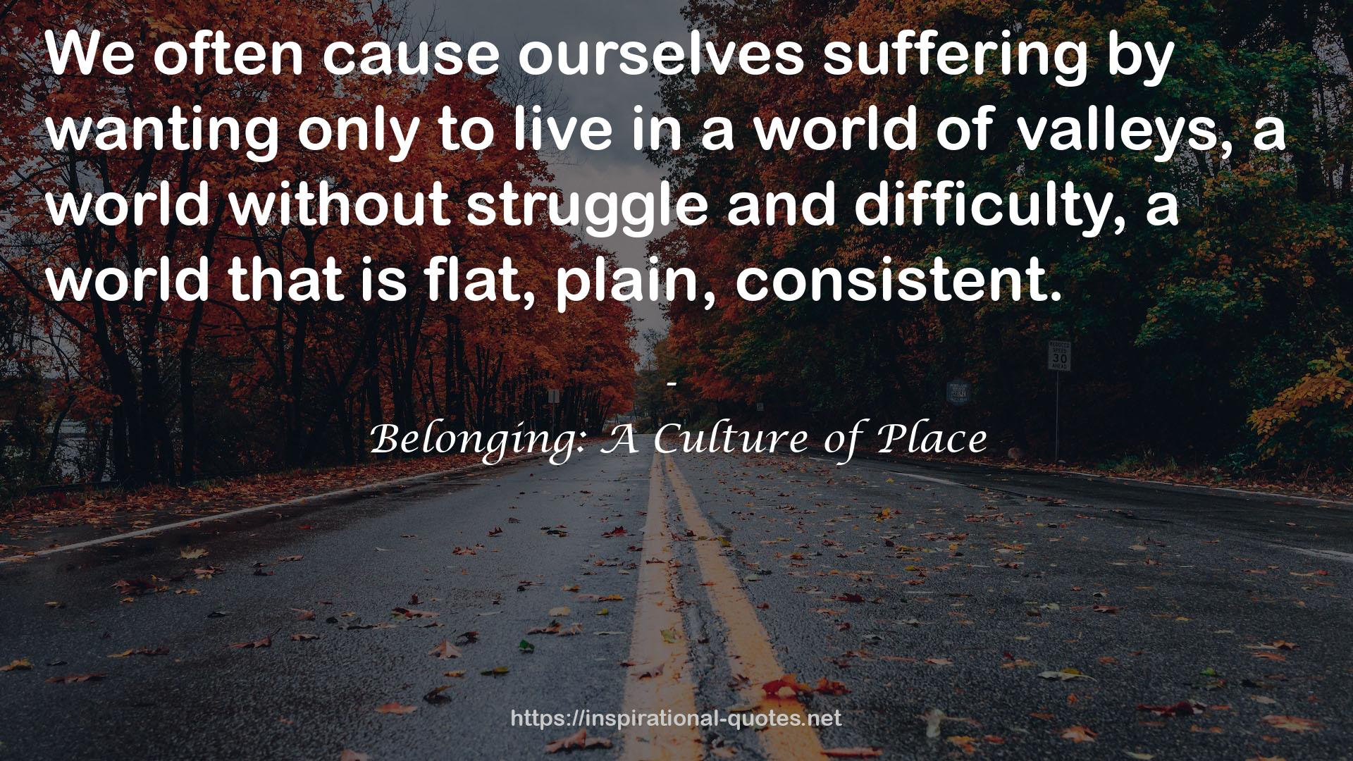 Belonging: A Culture of Place QUOTES