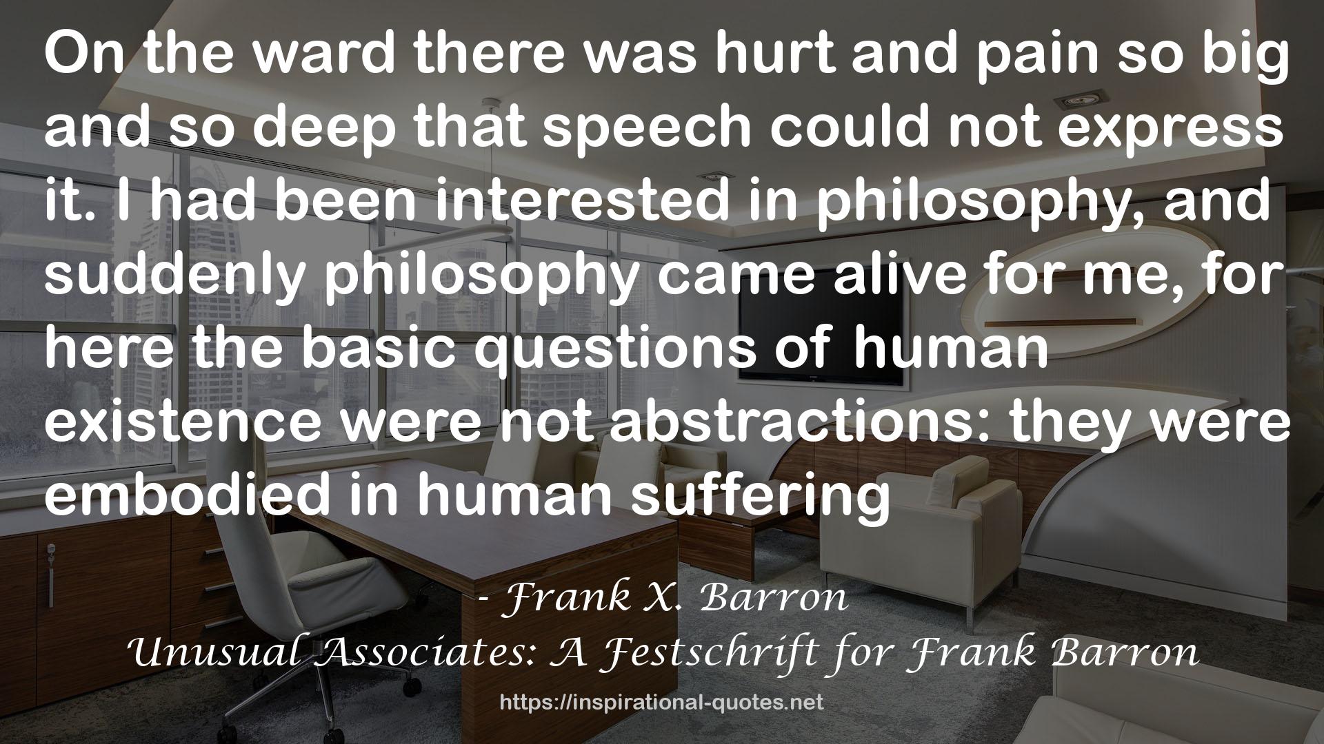 Frank X. Barron QUOTES