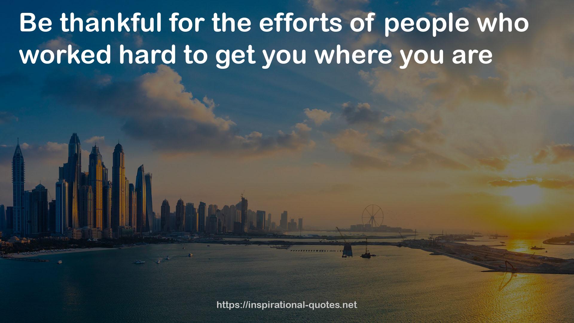 the efforts  QUOTES