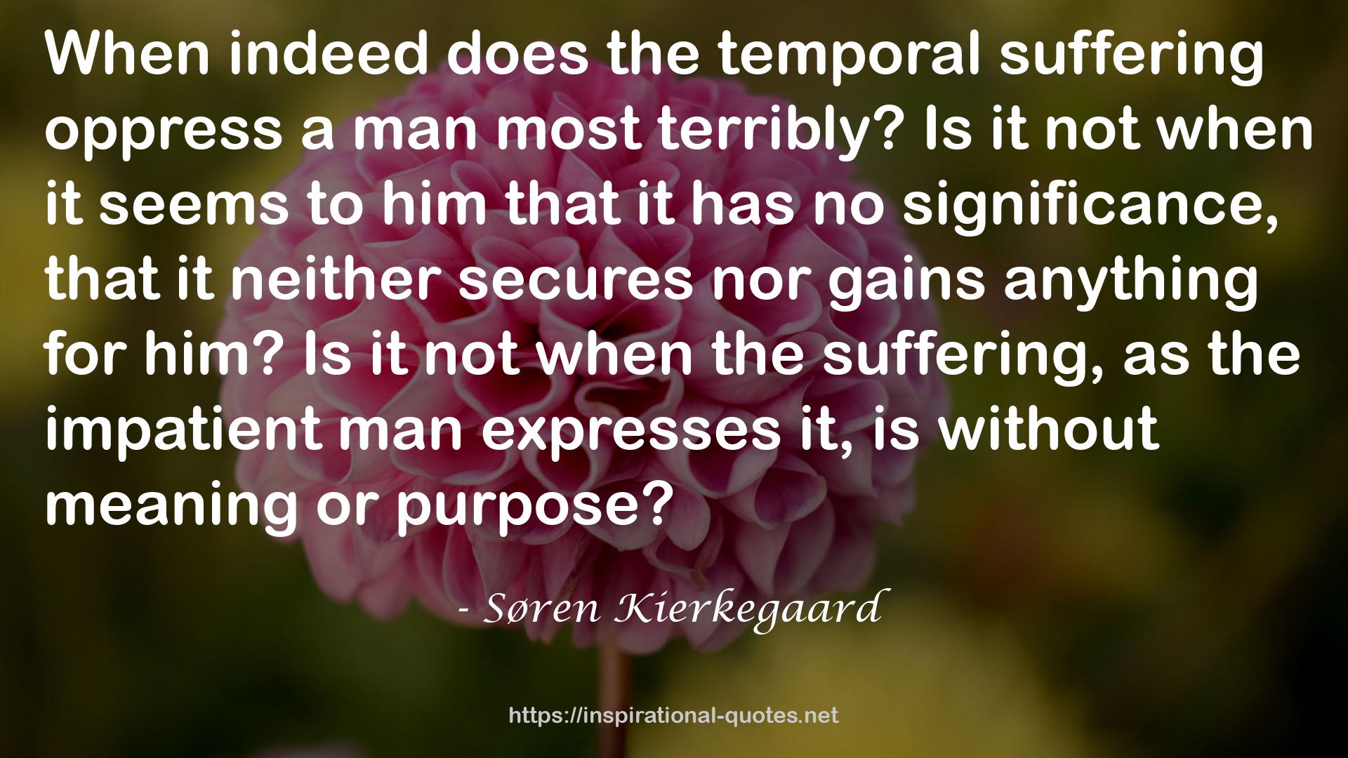 the temporal suffering  QUOTES