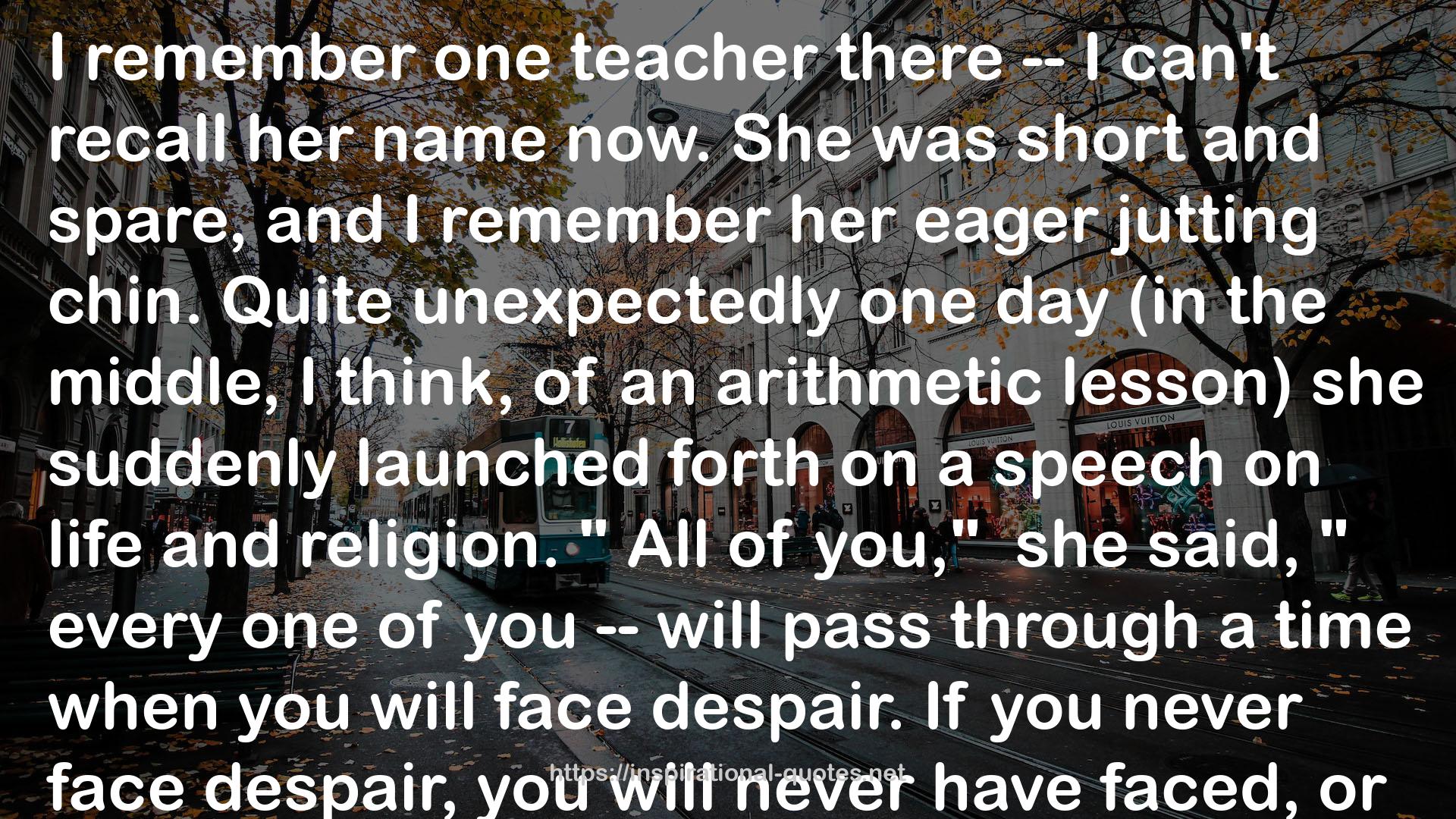 one teacher  QUOTES