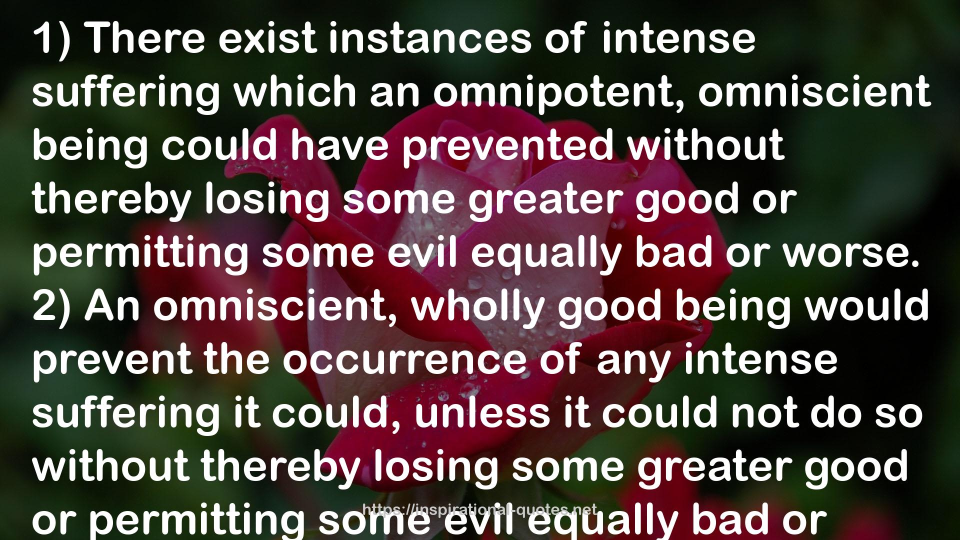 God and the Problem of Evil QUOTES