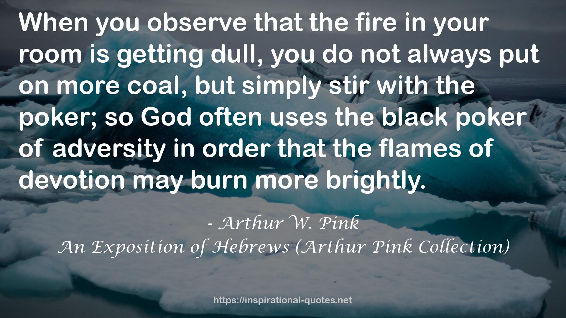 An Exposition of Hebrews (Arthur Pink Collection) QUOTES