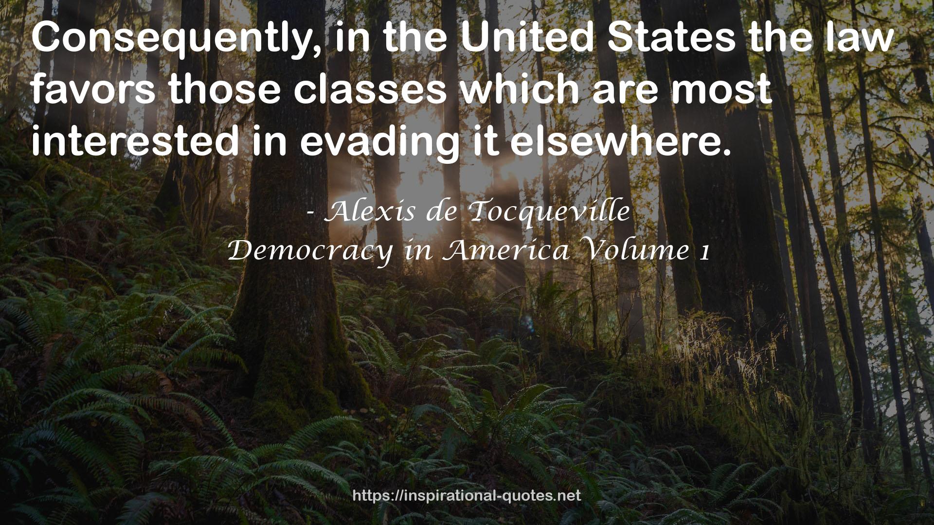 Democracy in America Volume 1 QUOTES