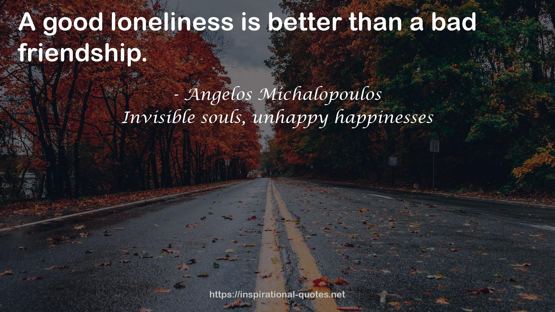 Invisible souls, unhappy happinesses QUOTES