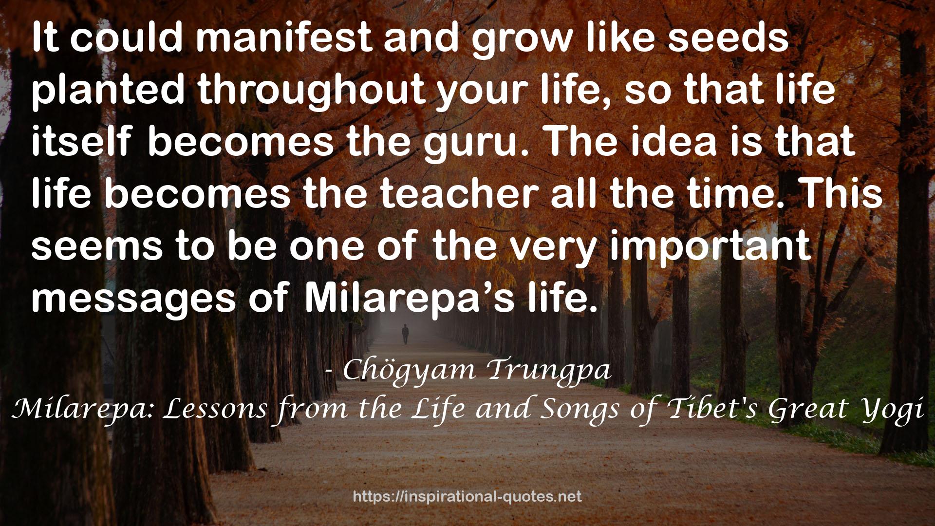 Milarepa: Lessons from the Life and Songs of Tibet's Great Yogi QUOTES