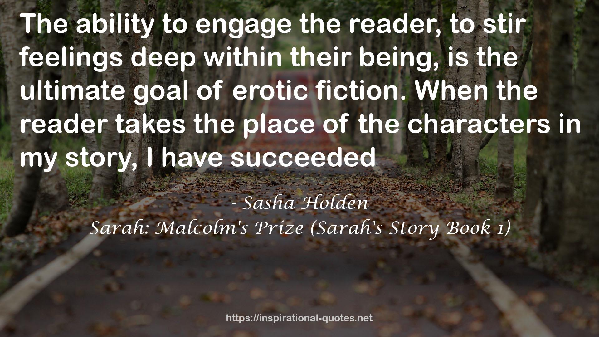 Sarah: Malcolm's Prize (Sarah's Story Book 1) QUOTES