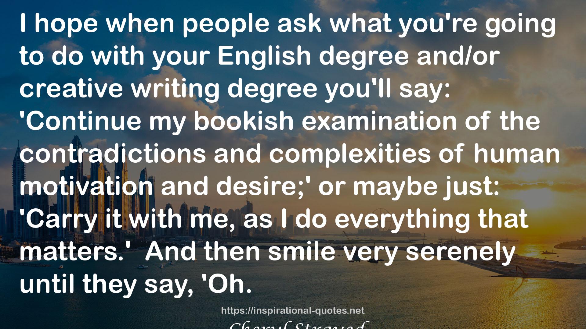 your English degree  QUOTES