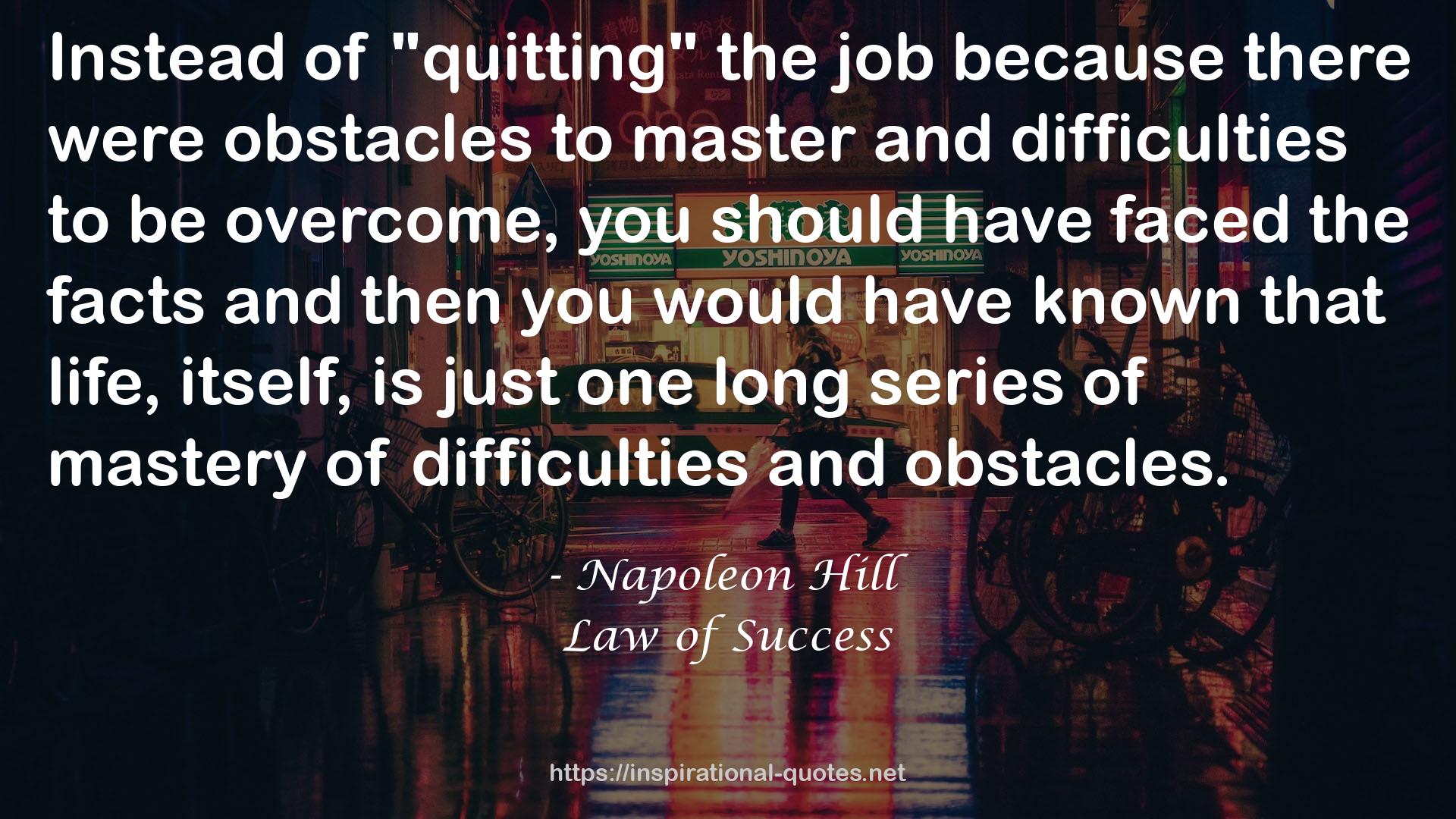 Law of Success QUOTES