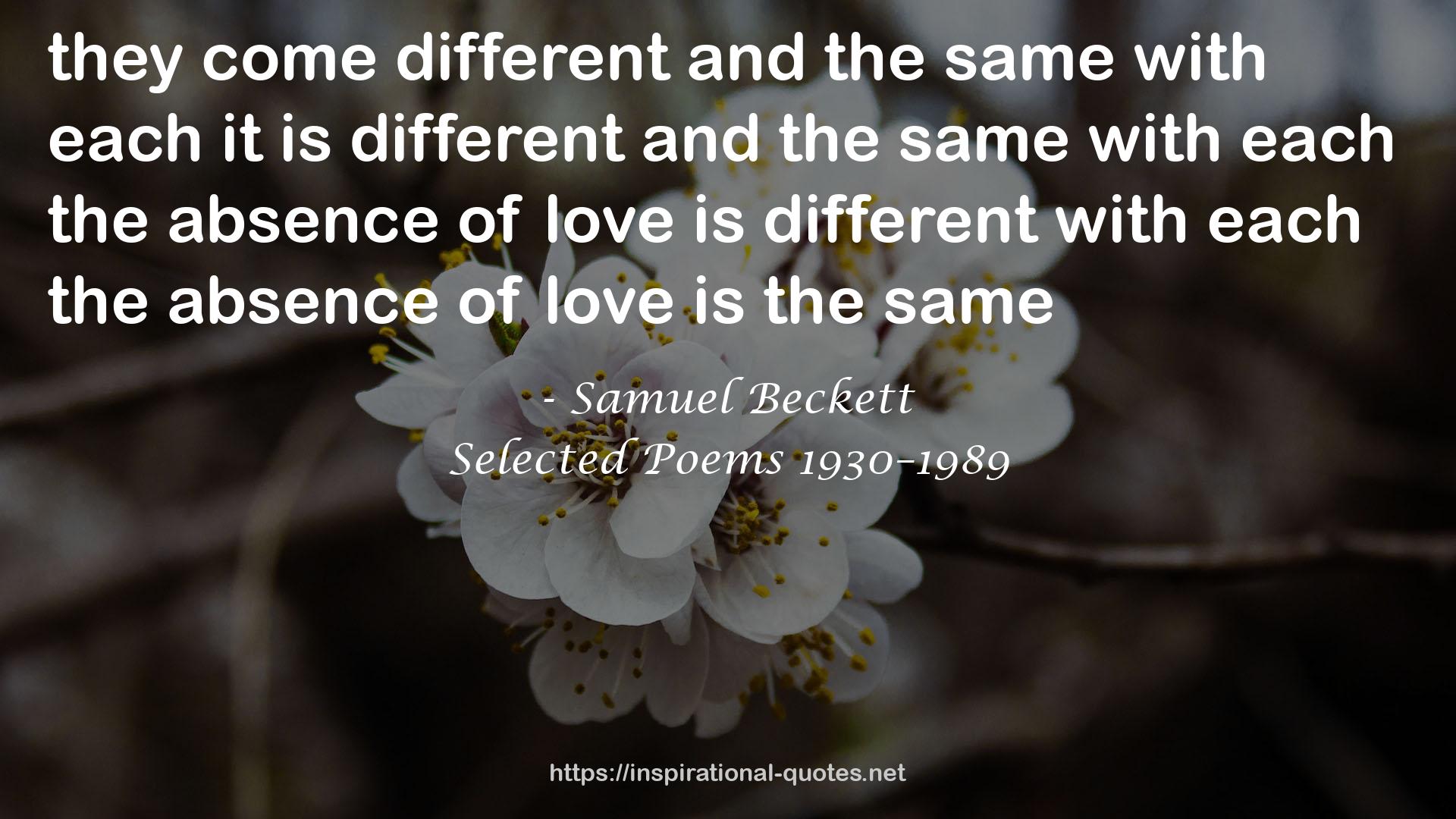 Selected Poems 1930–1989 QUOTES