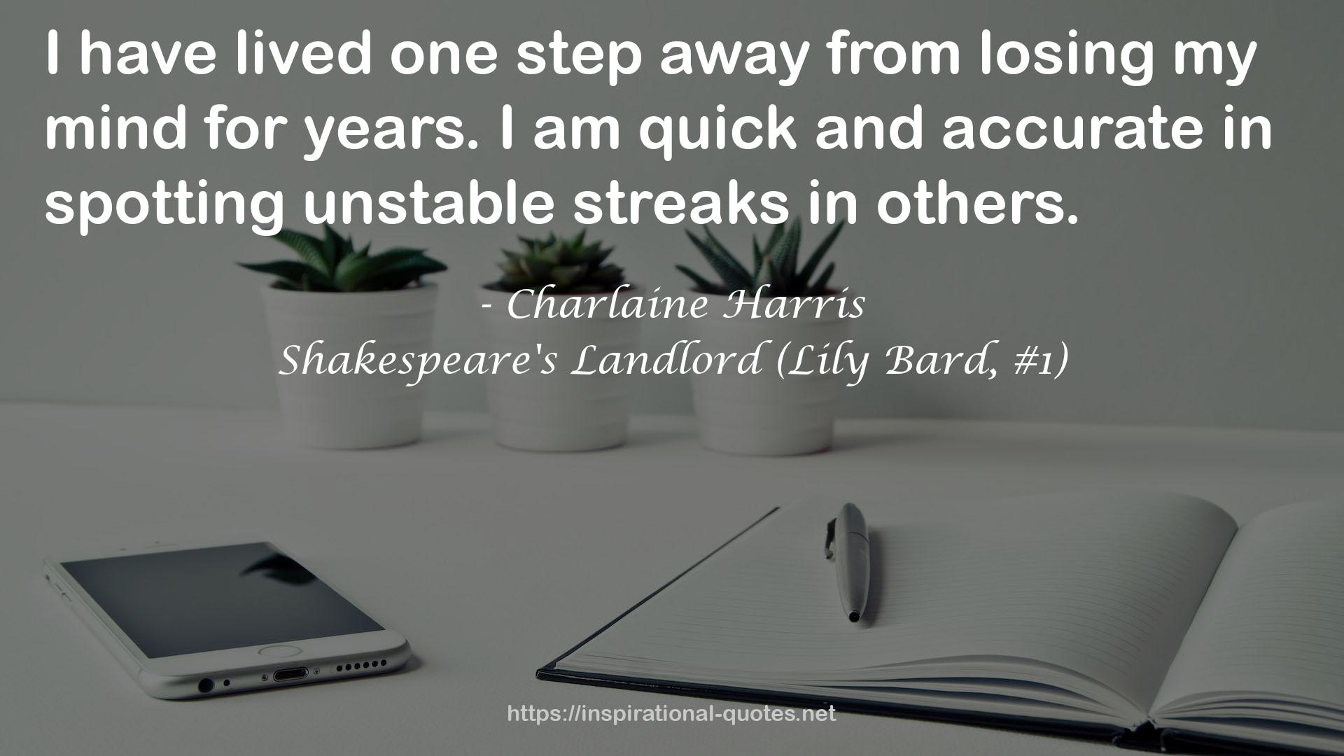 Shakespeare's Landlord (Lily Bard, #1) QUOTES