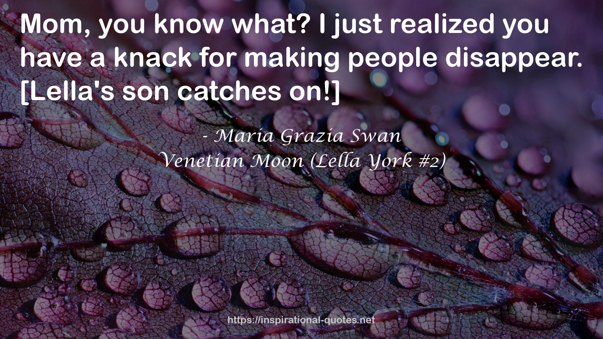 Venetian Moon (Lella York #2) QUOTES