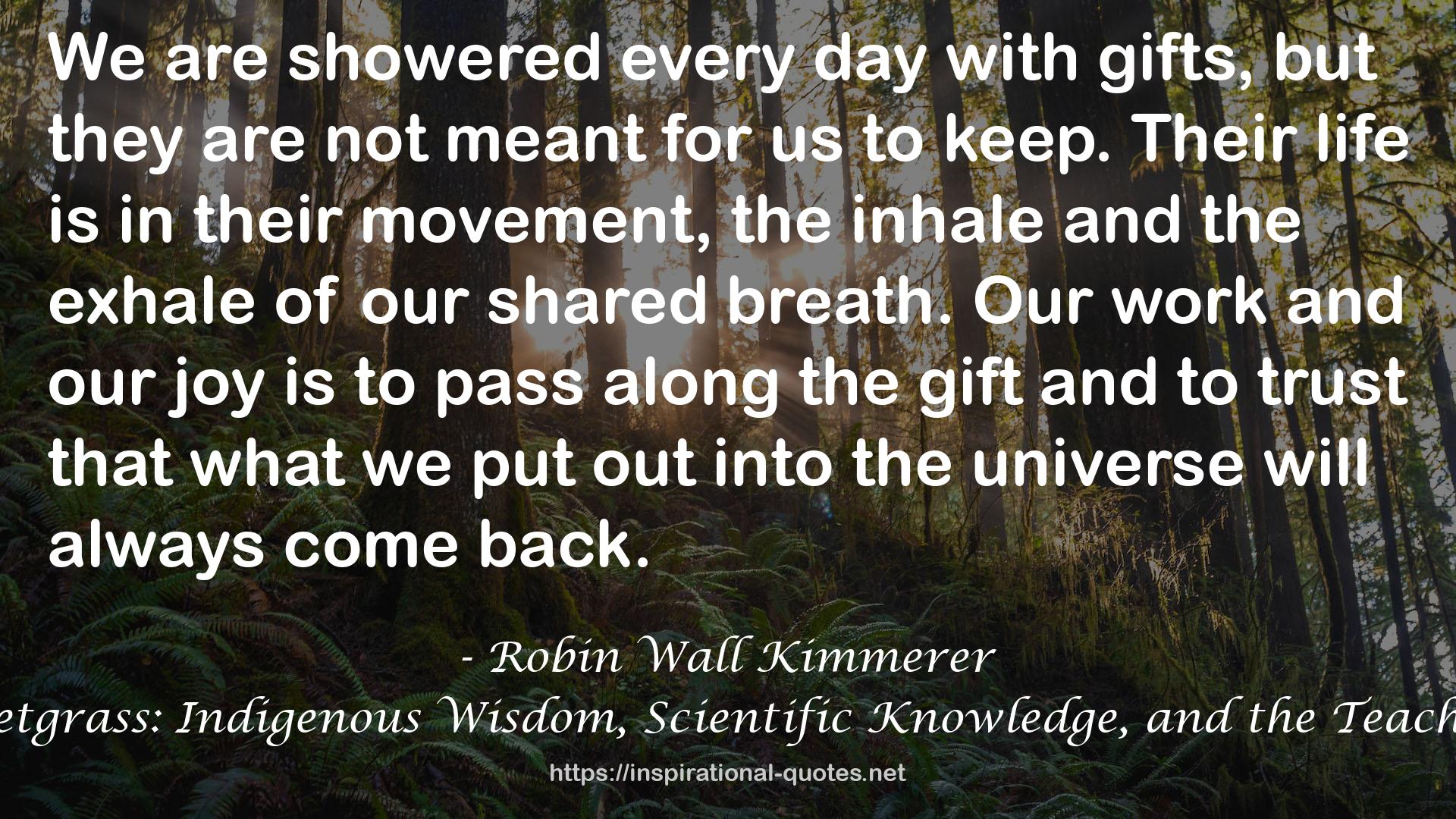 Robin Wall Kimmerer QUOTES