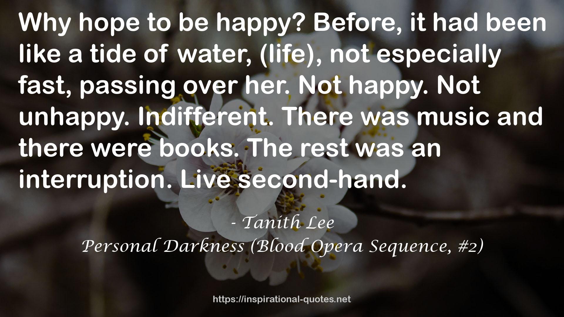 Personal Darkness (Blood Opera Sequence, #2) QUOTES