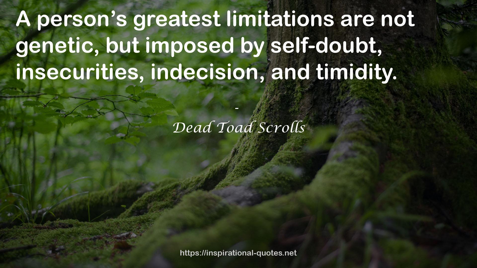 greatest limitations  QUOTES