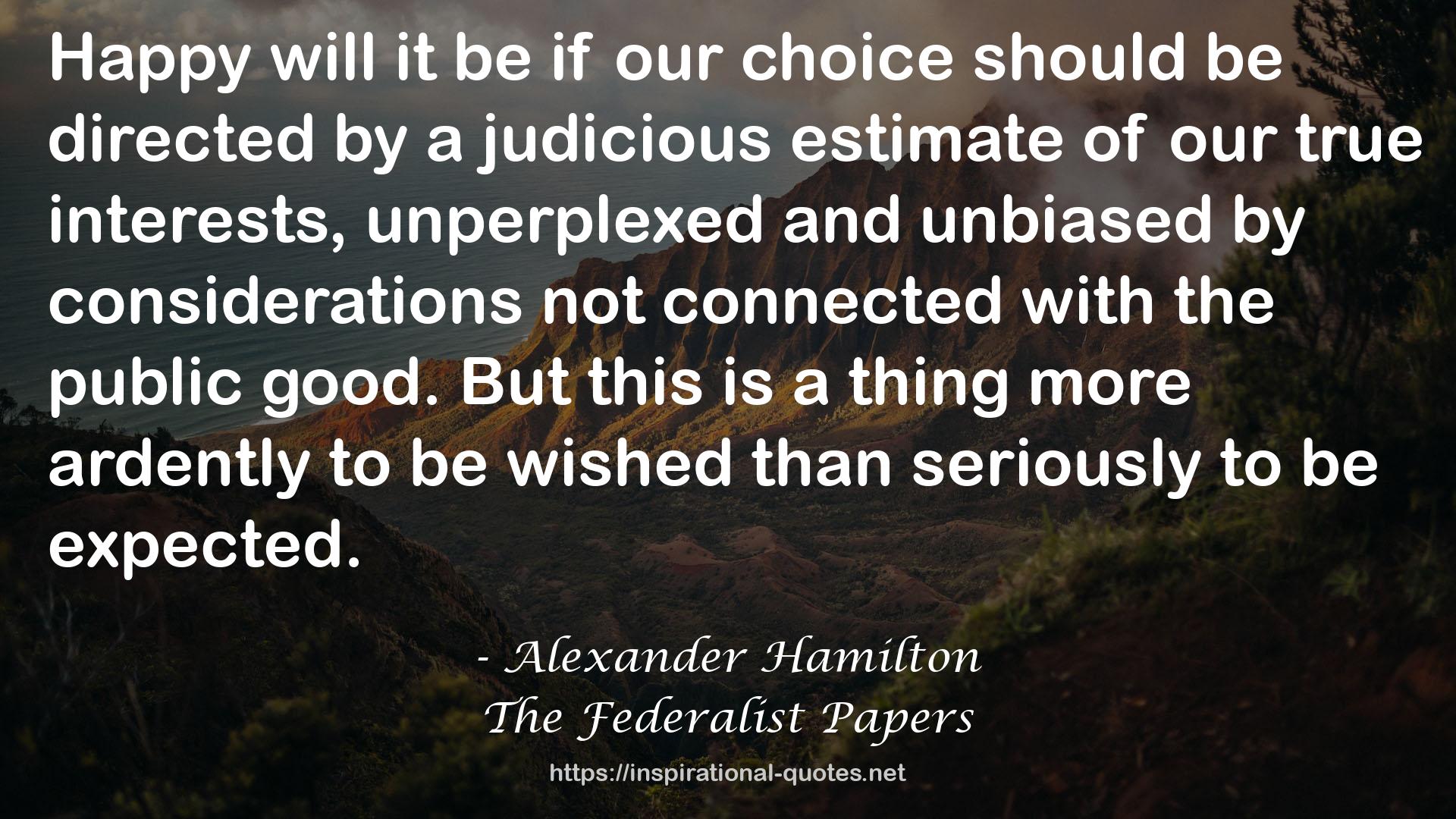 Alexander Hamilton QUOTES