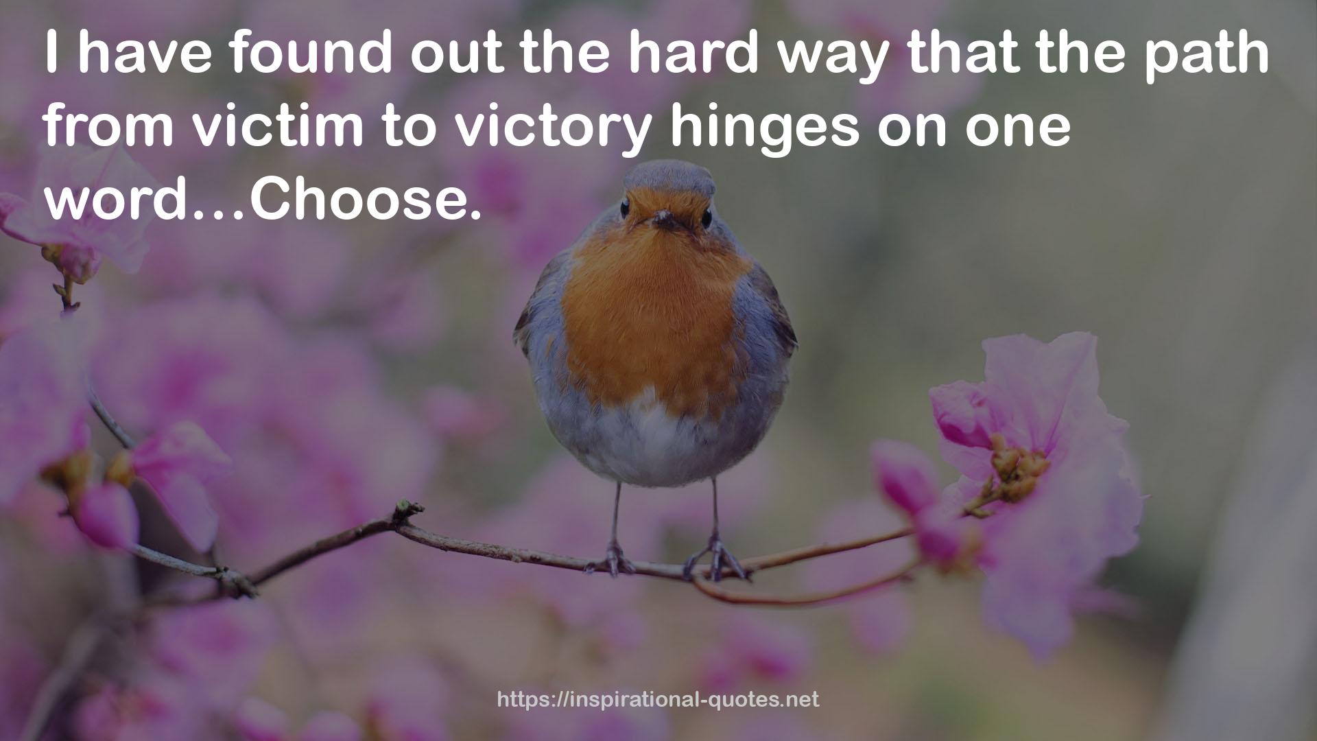 victory hinges  QUOTES