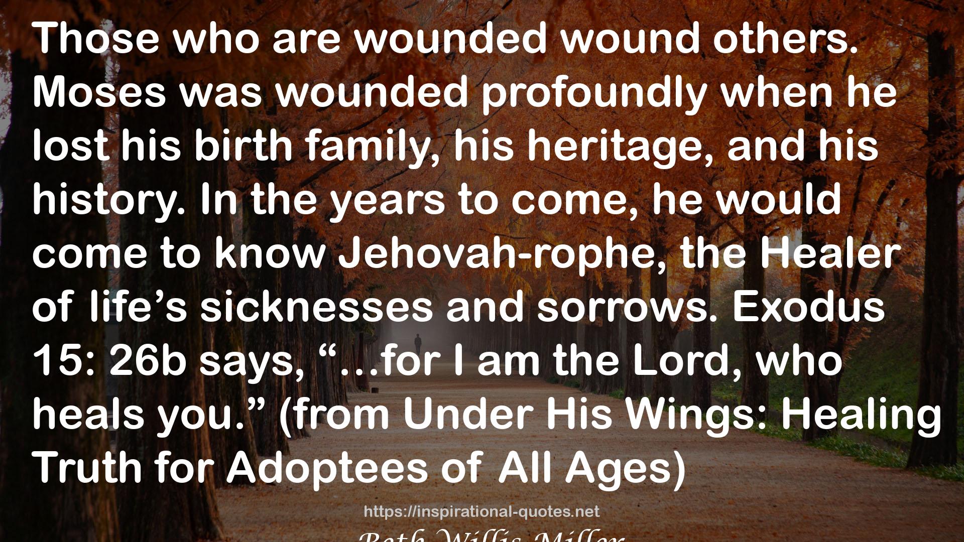 Under His Wings...healing truth for adoptees of all ages QUOTES
