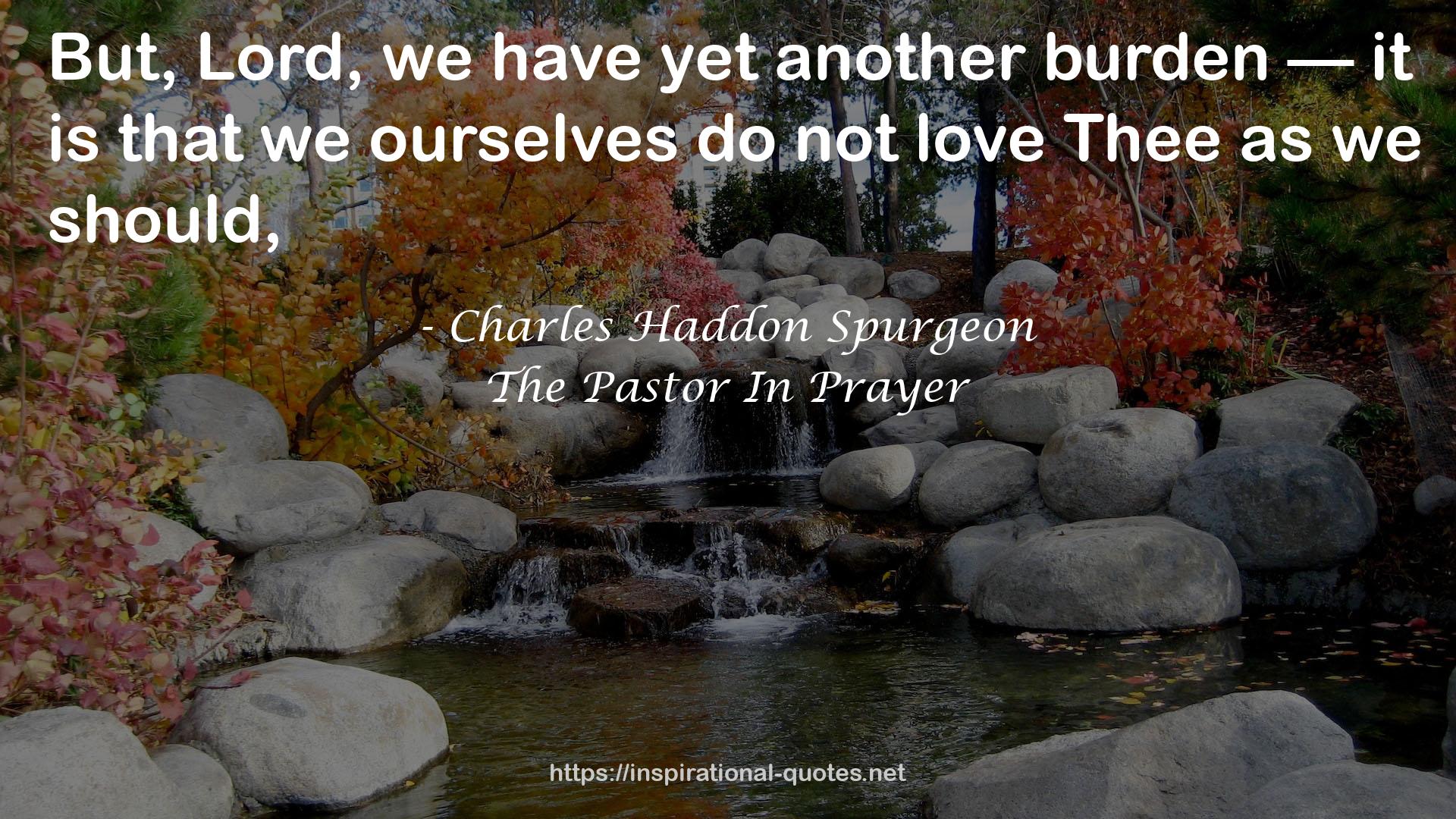 The Pastor In Prayer QUOTES