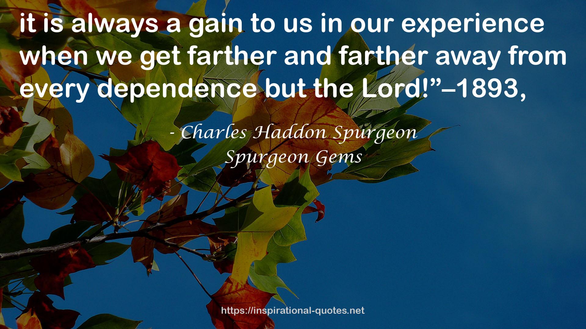 Spurgeon Gems QUOTES