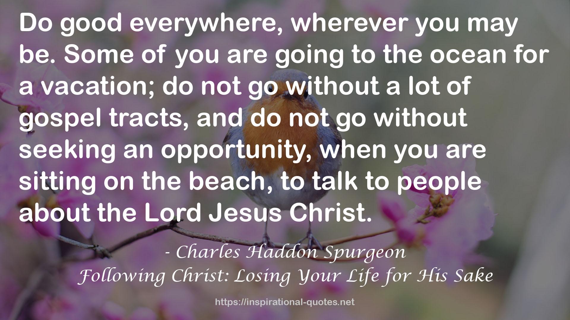 Following Christ: Losing Your Life for His Sake QUOTES
