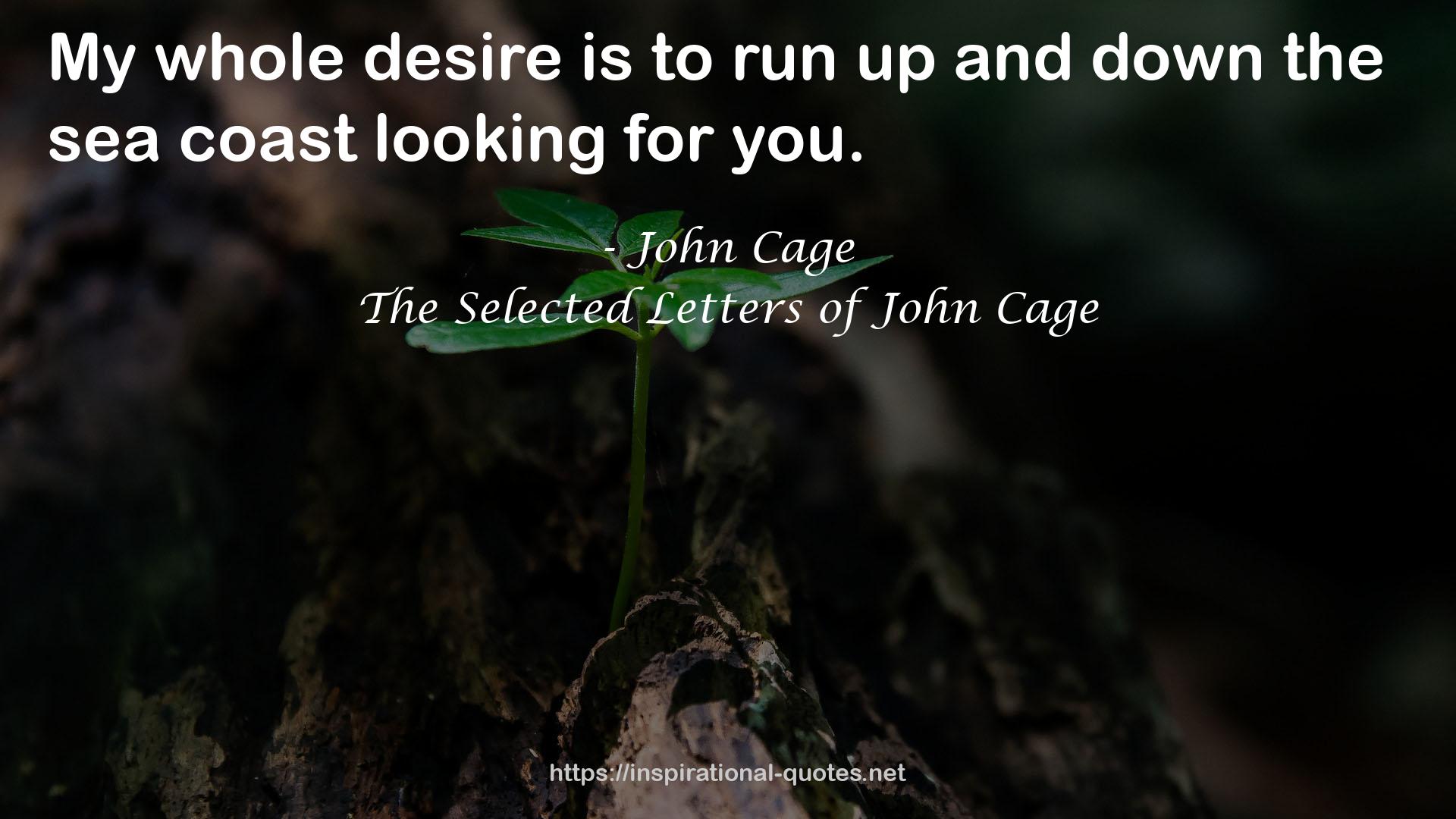 The Selected Letters of John Cage QUOTES