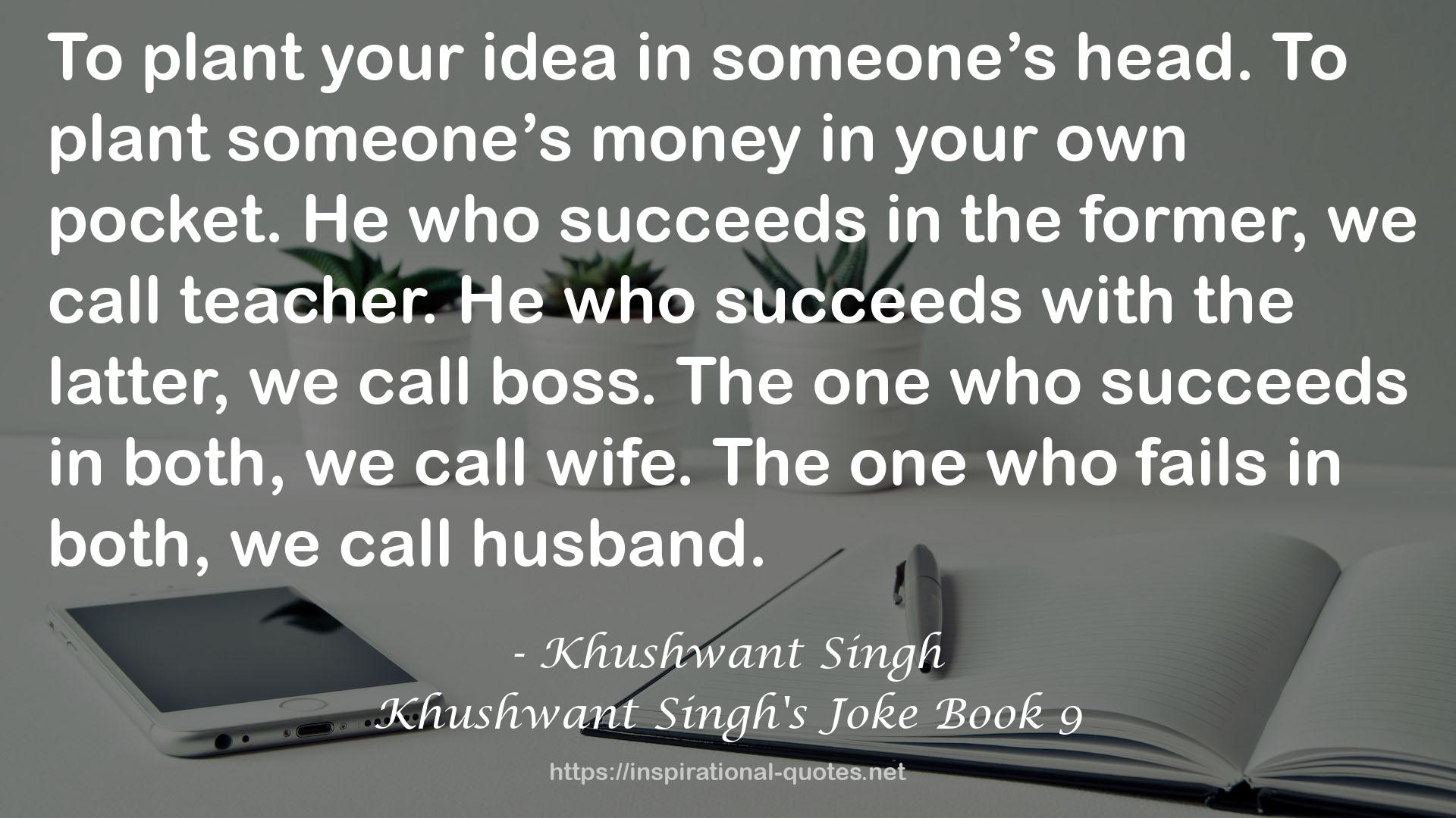 Khushwant Singh's Joke Book 9 QUOTES