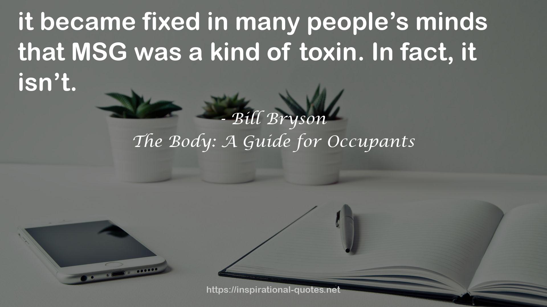 The Body: A Guide for Occupants QUOTES