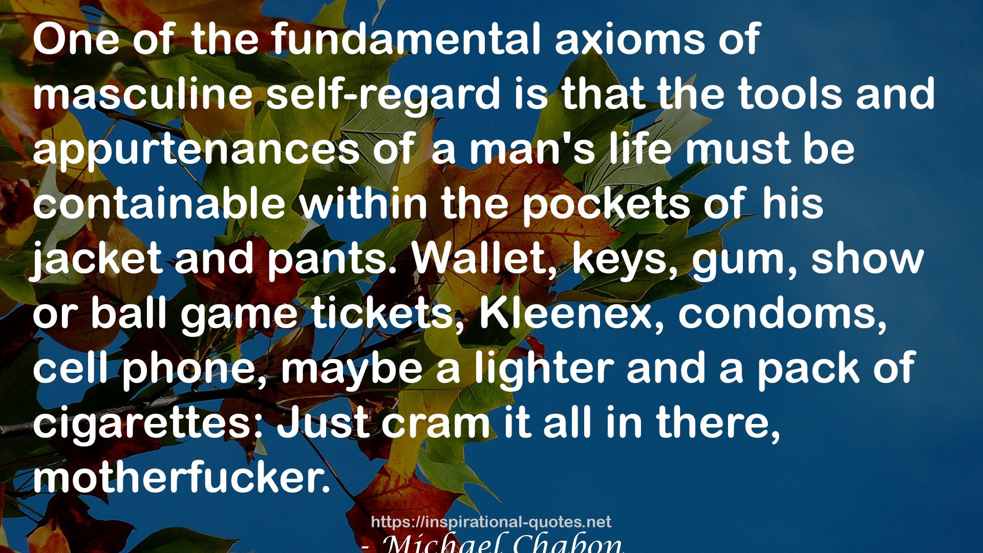 the fundamental axioms  QUOTES