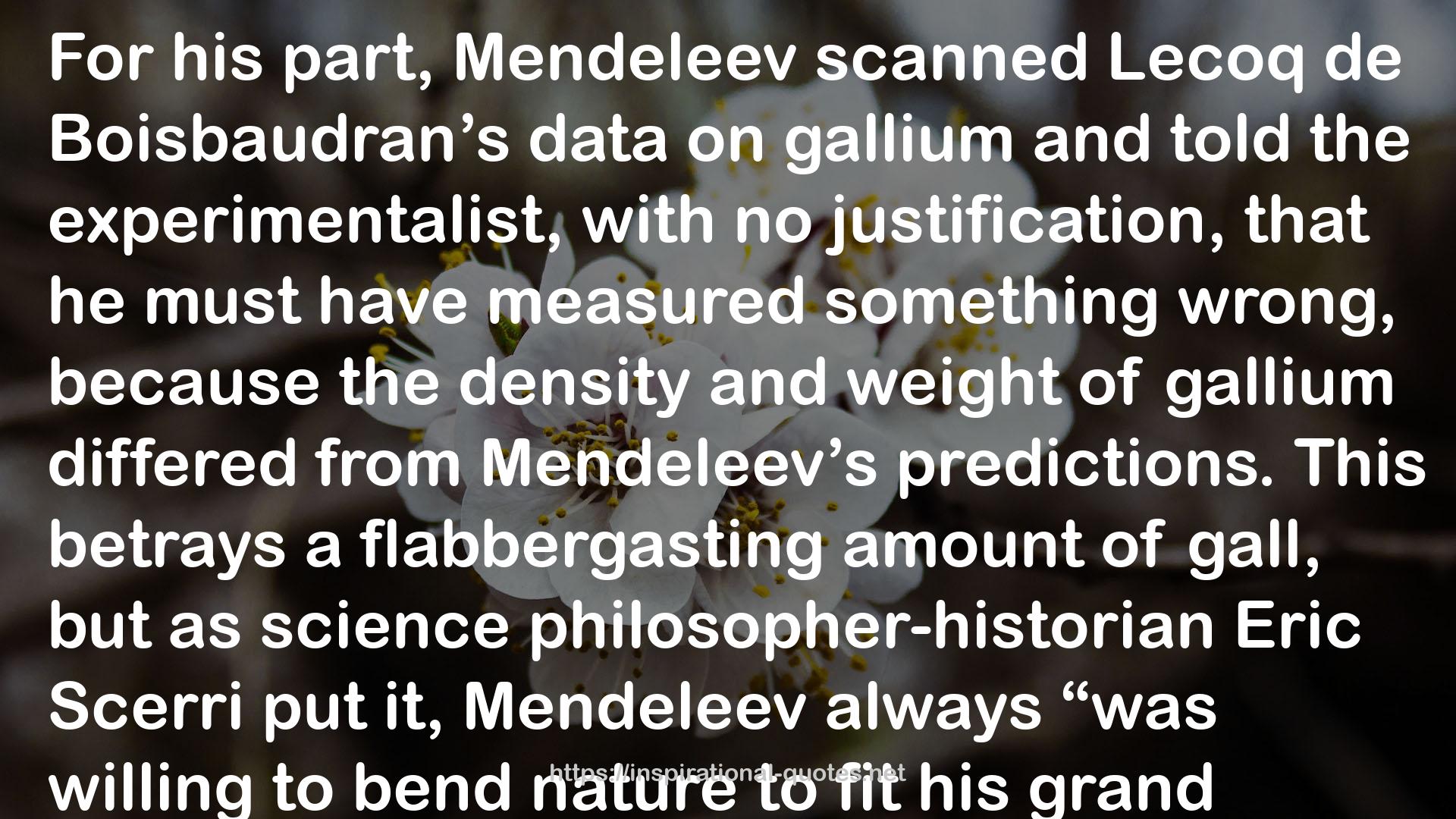 Mendeleev  QUOTES