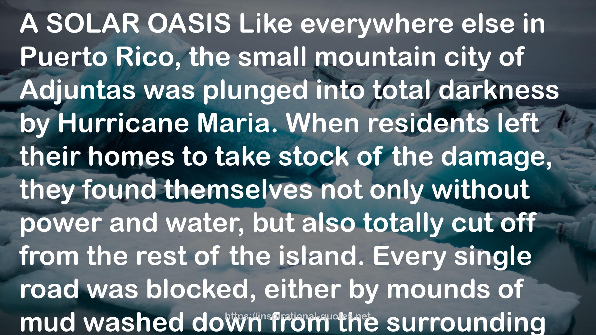 The Battle for Paradise: Puerto Rico Takes on the Disaster Capitalists QUOTES