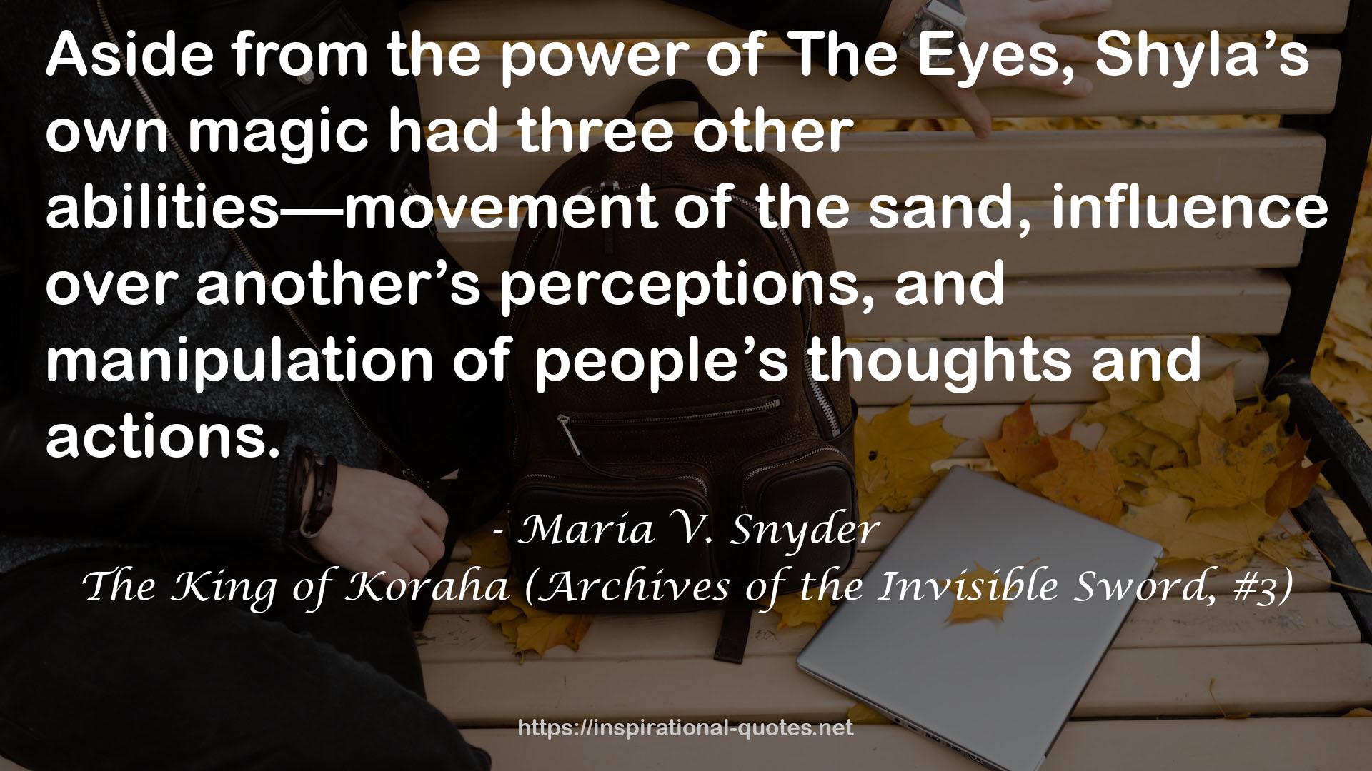 The King of Koraha (Archives of the Invisible Sword, #3) QUOTES